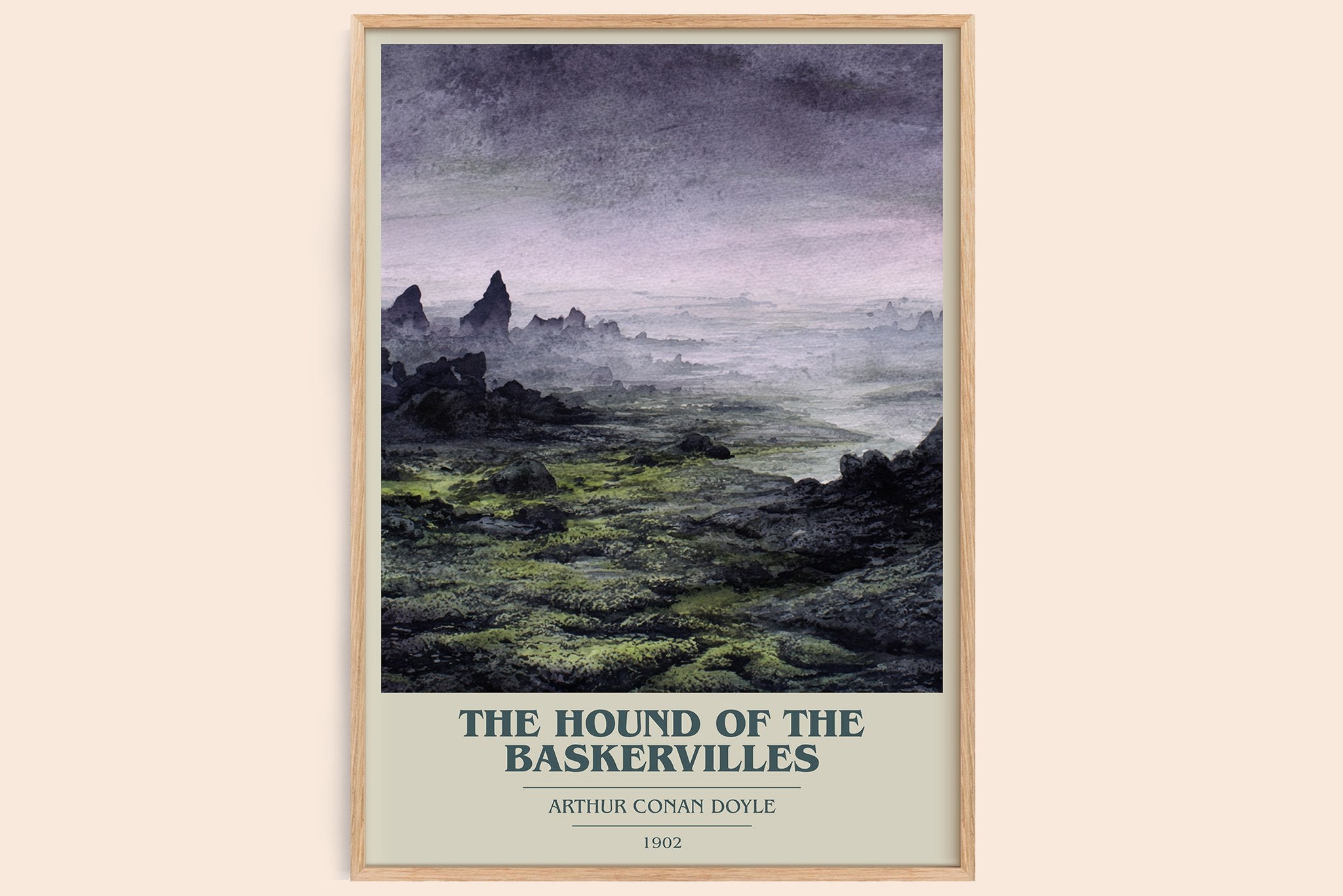 Hound Of The Baskervilles Book Cover Poster by Sir Arthur Conan Doyle