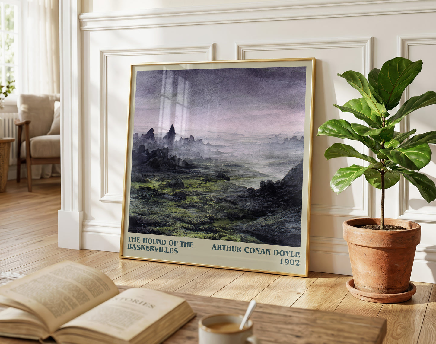 The Hound Of The Baskervilles literary poster paired in gallery wall – literary art prints