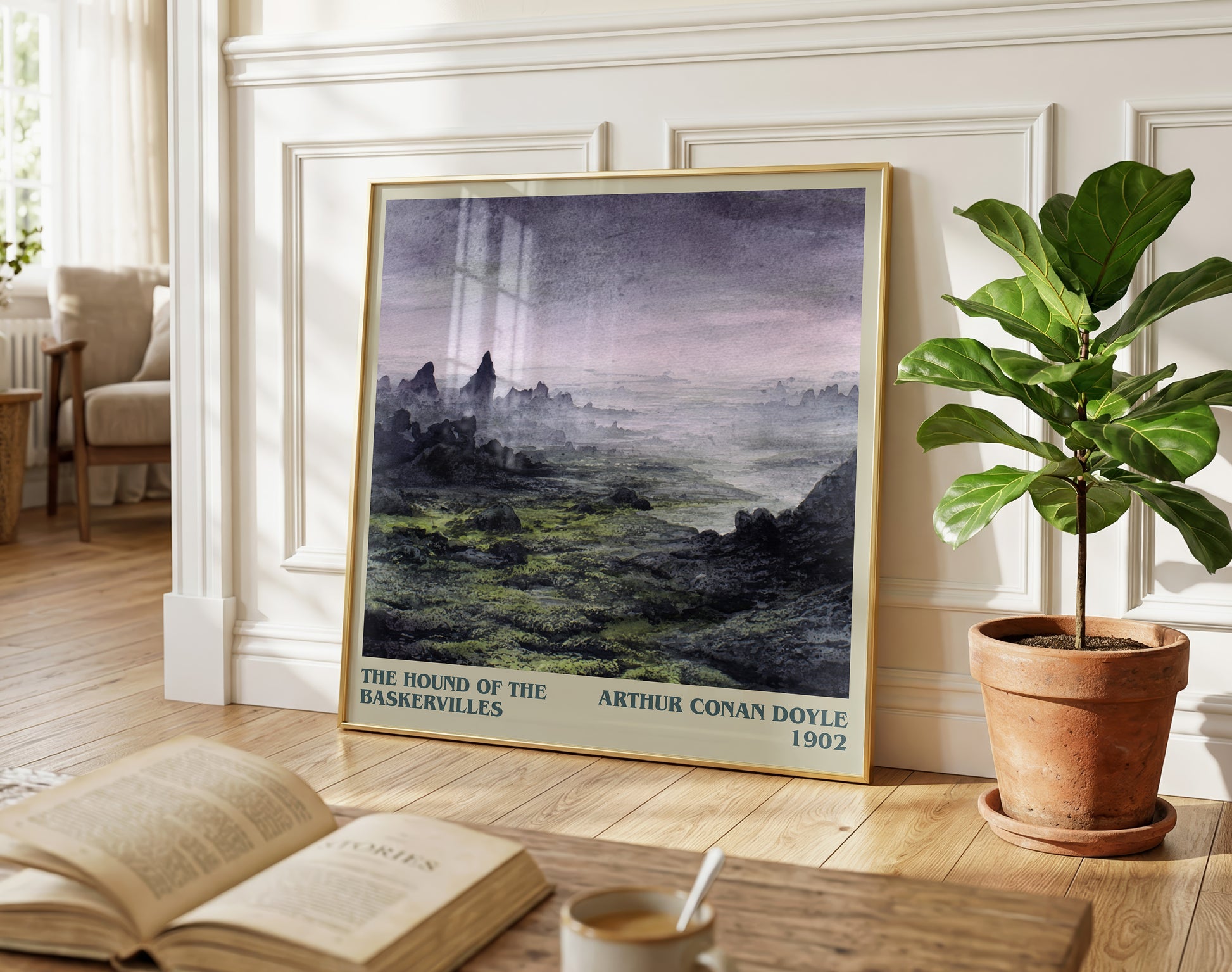 The Hound Of The Baskervilles literary poster paired in gallery wall – literary art prints