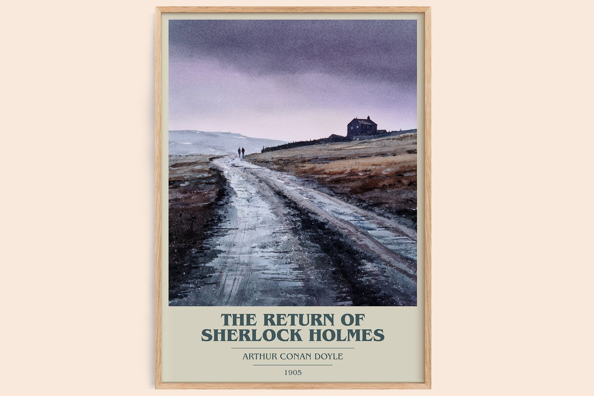 The Return Of Sherlock Holmes book cover book poster by Arthur Conan Doyle – framed literary art print