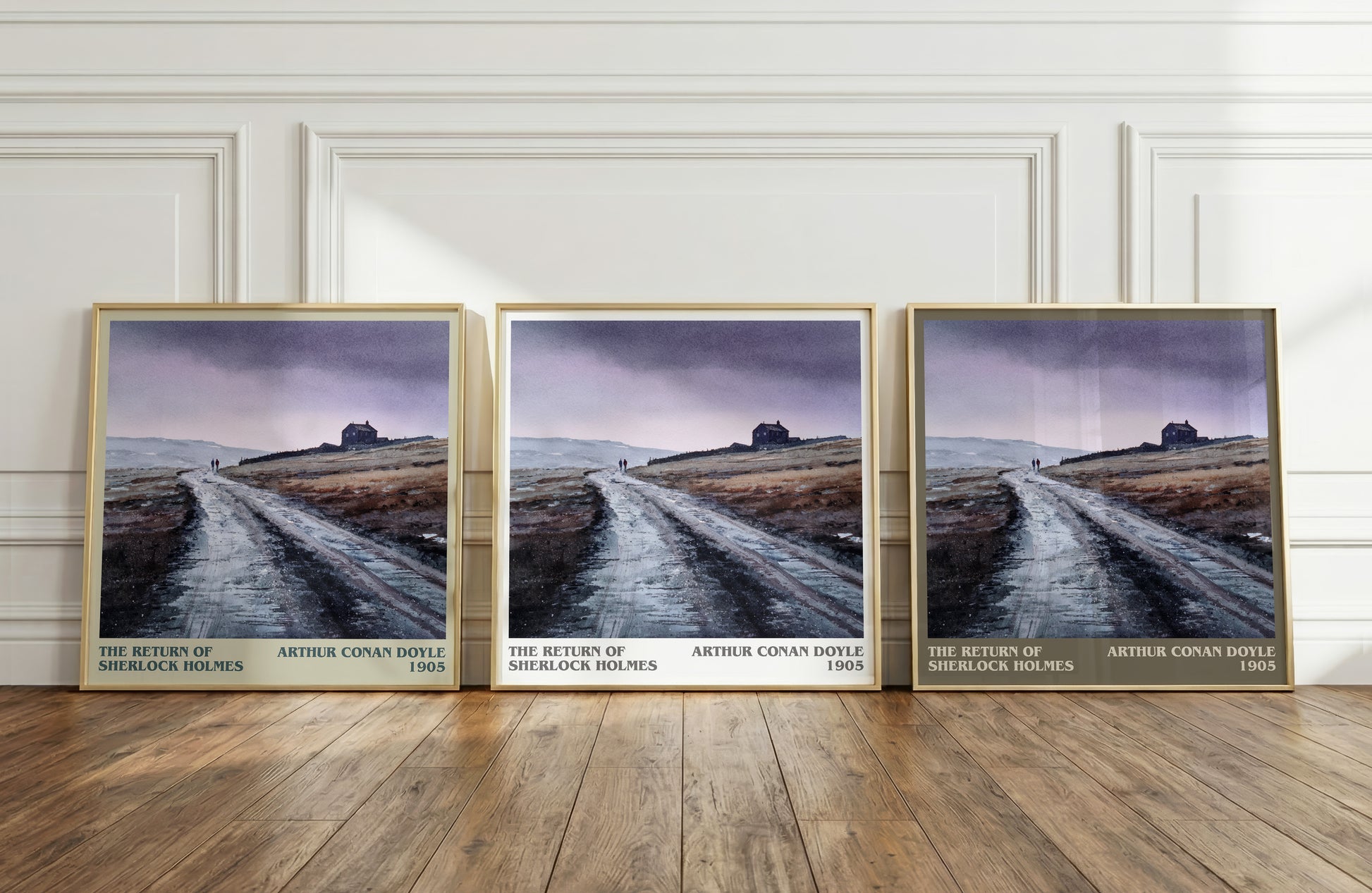 The Return Of Sherlock Holmes literary print framed by window – literary home decor