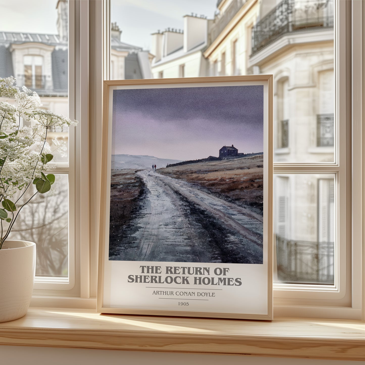 The Return Of Sherlock Holmes book cover poster colour and style options – Arthur Conan Doyle book art
