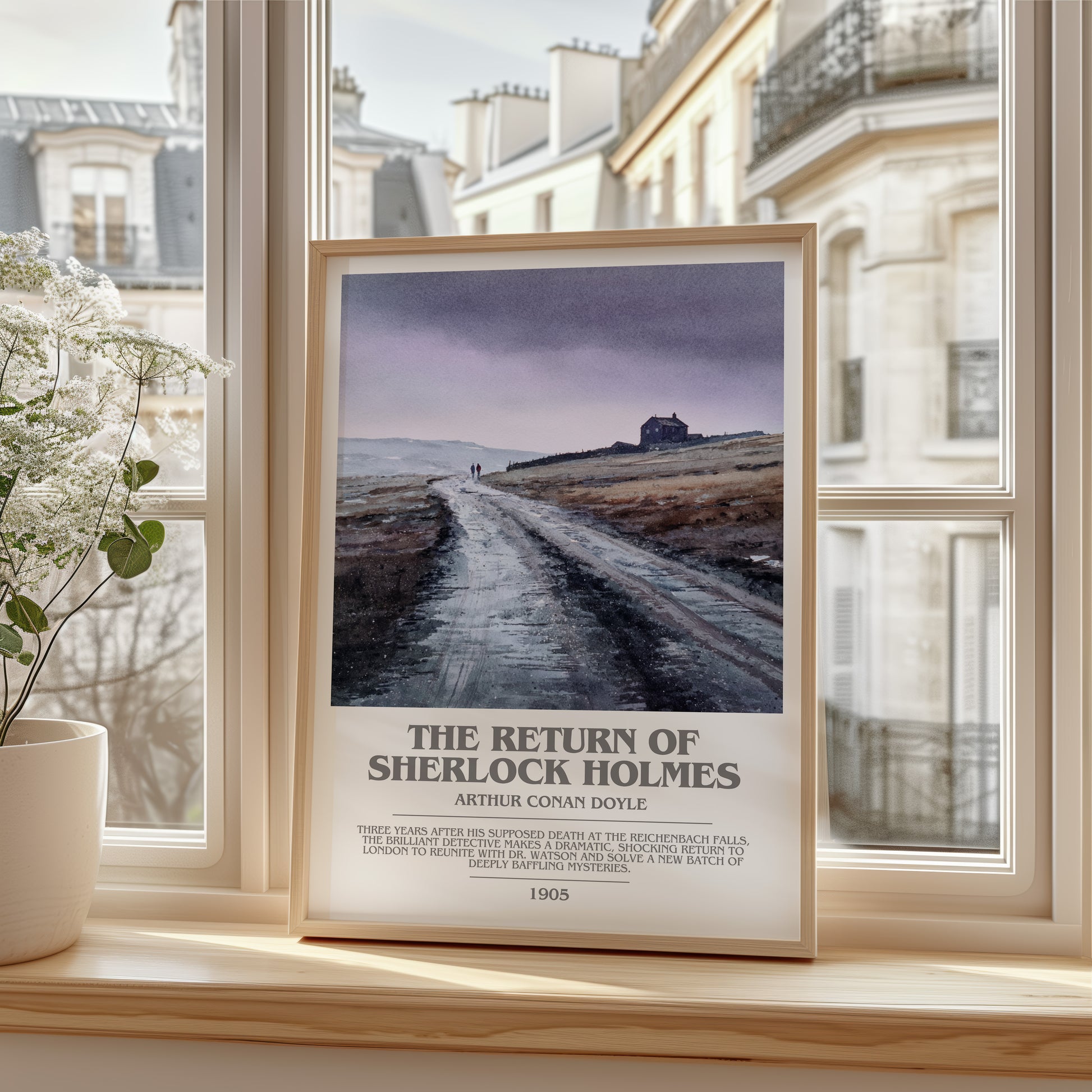 The Return Of Sherlock Holmes bookish poster colour and style options – Arthur Conan Doyle book art