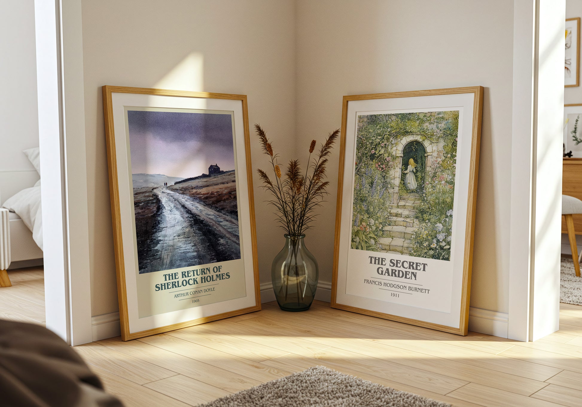 The Return Of Sherlock Holmes book cover book poster framed on wall – mystery wall art