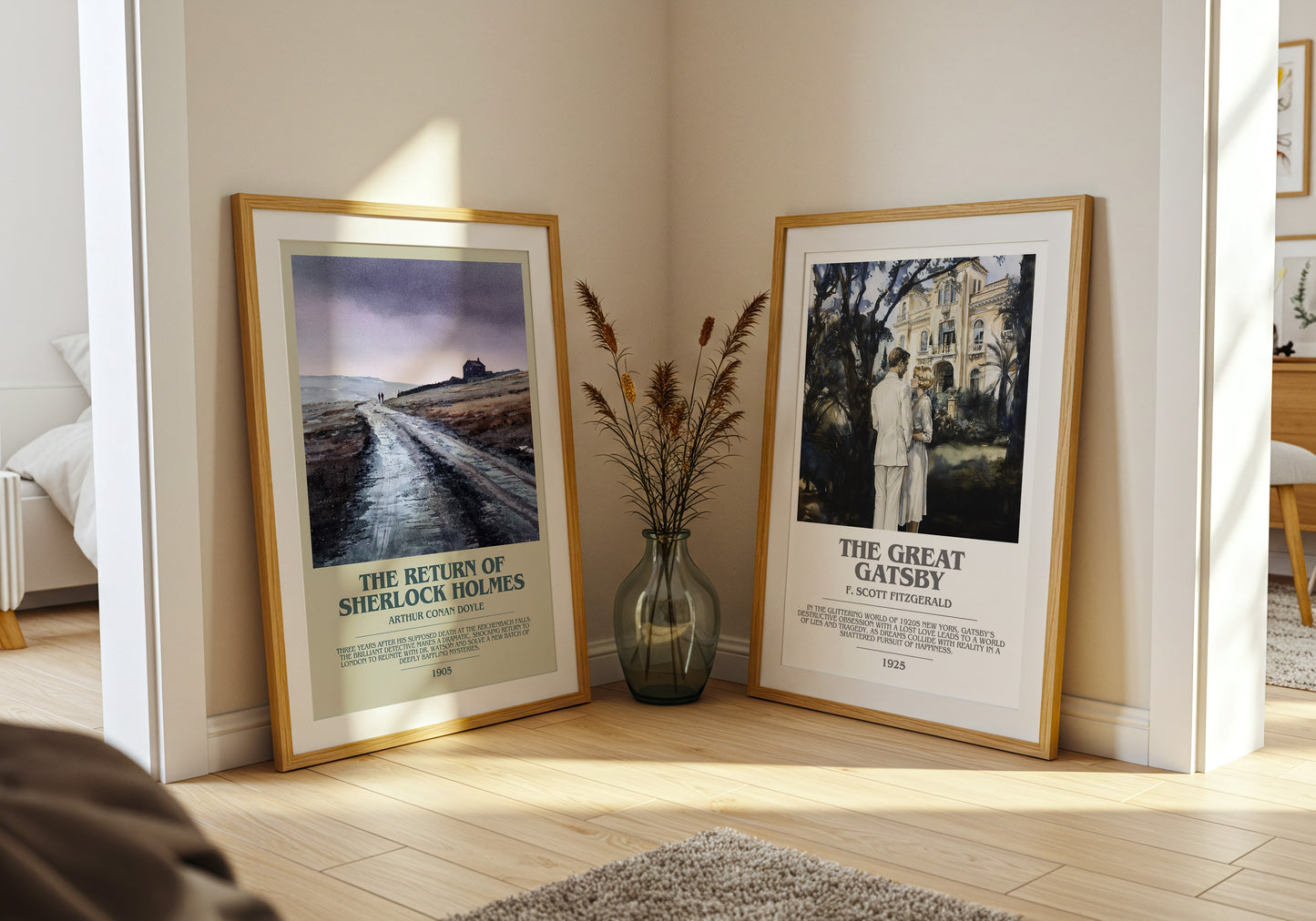 The Return Of Sherlock Holmes bookish book poster framed on wall – mystery wall art