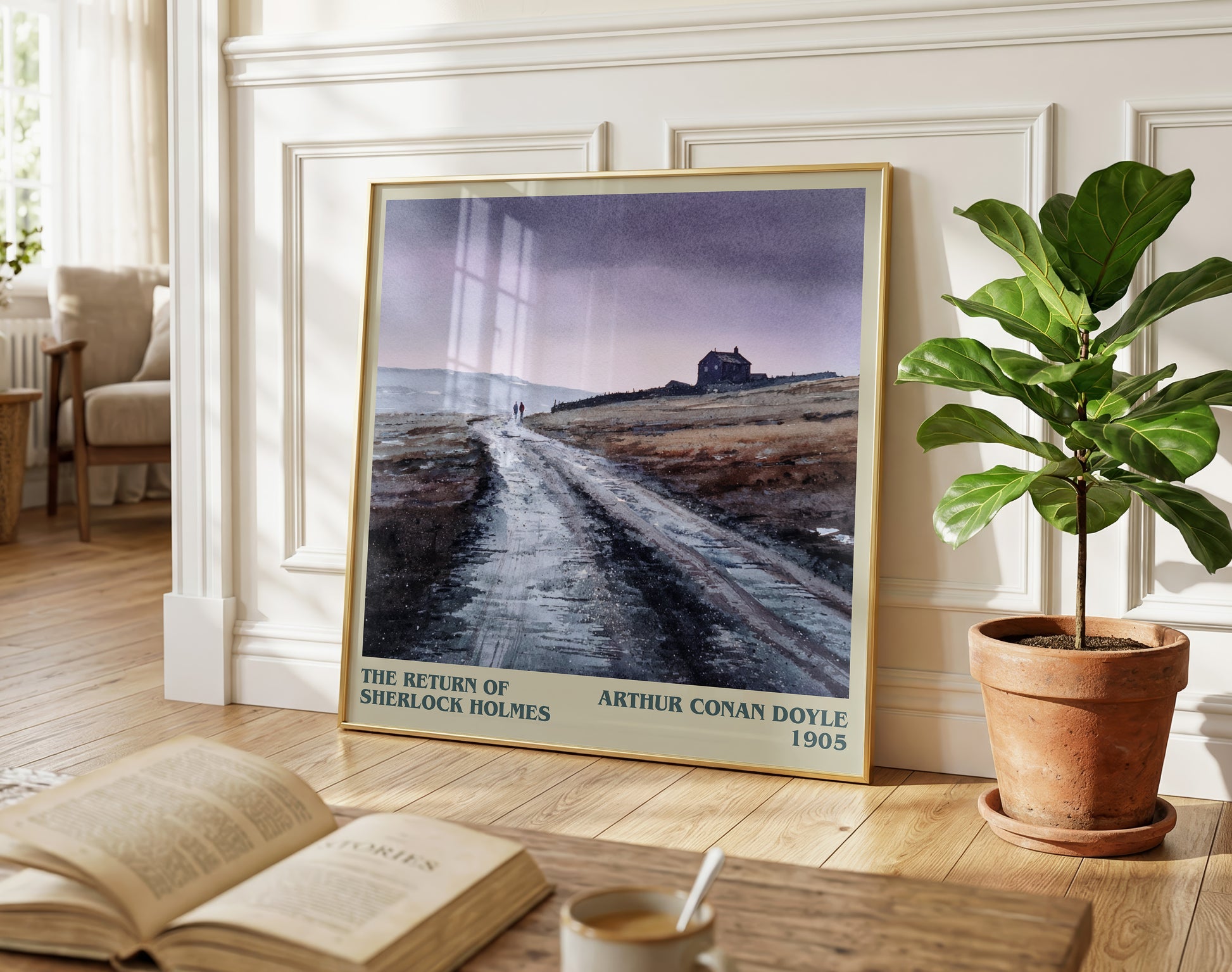 The Return Of Sherlock Holmes literary poster paired in gallery wall – literary art prints