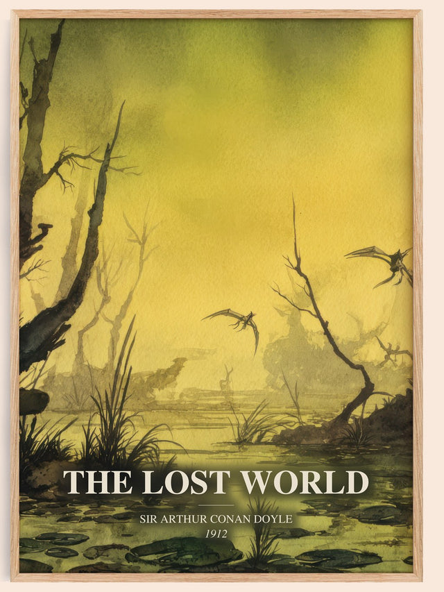 The Lost World Book Watercolour Illustration by Sir Arthur Conan Doyle