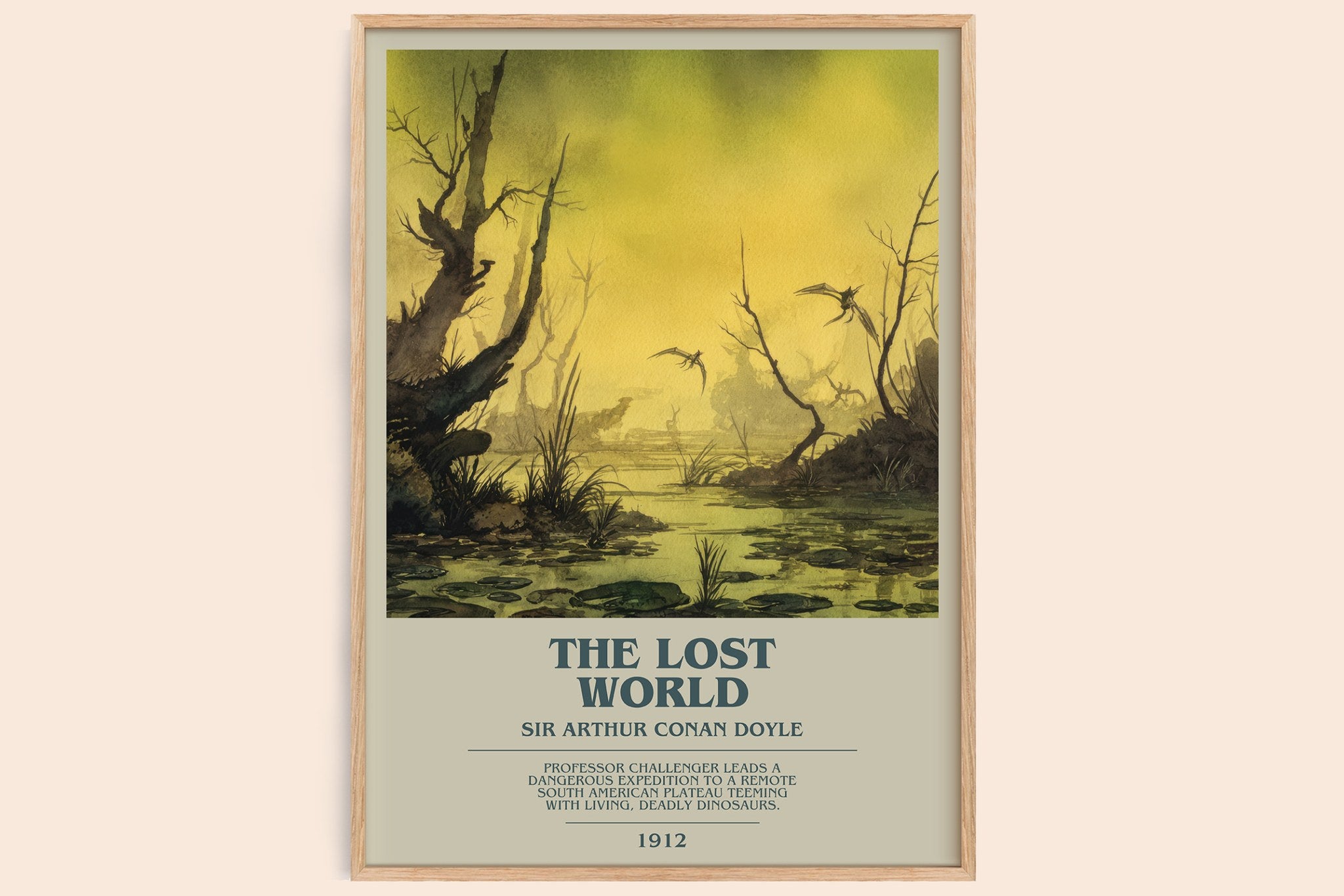 The Lost World Bookish Wall Art by Sir Arthur Conan Doyle