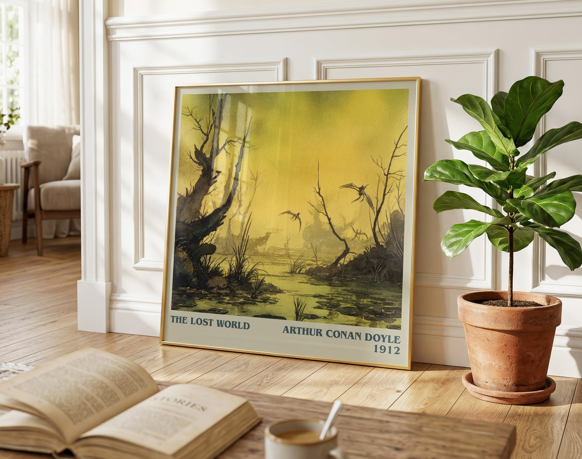 The Lost World literary poster paired in gallery wall – literary art prints