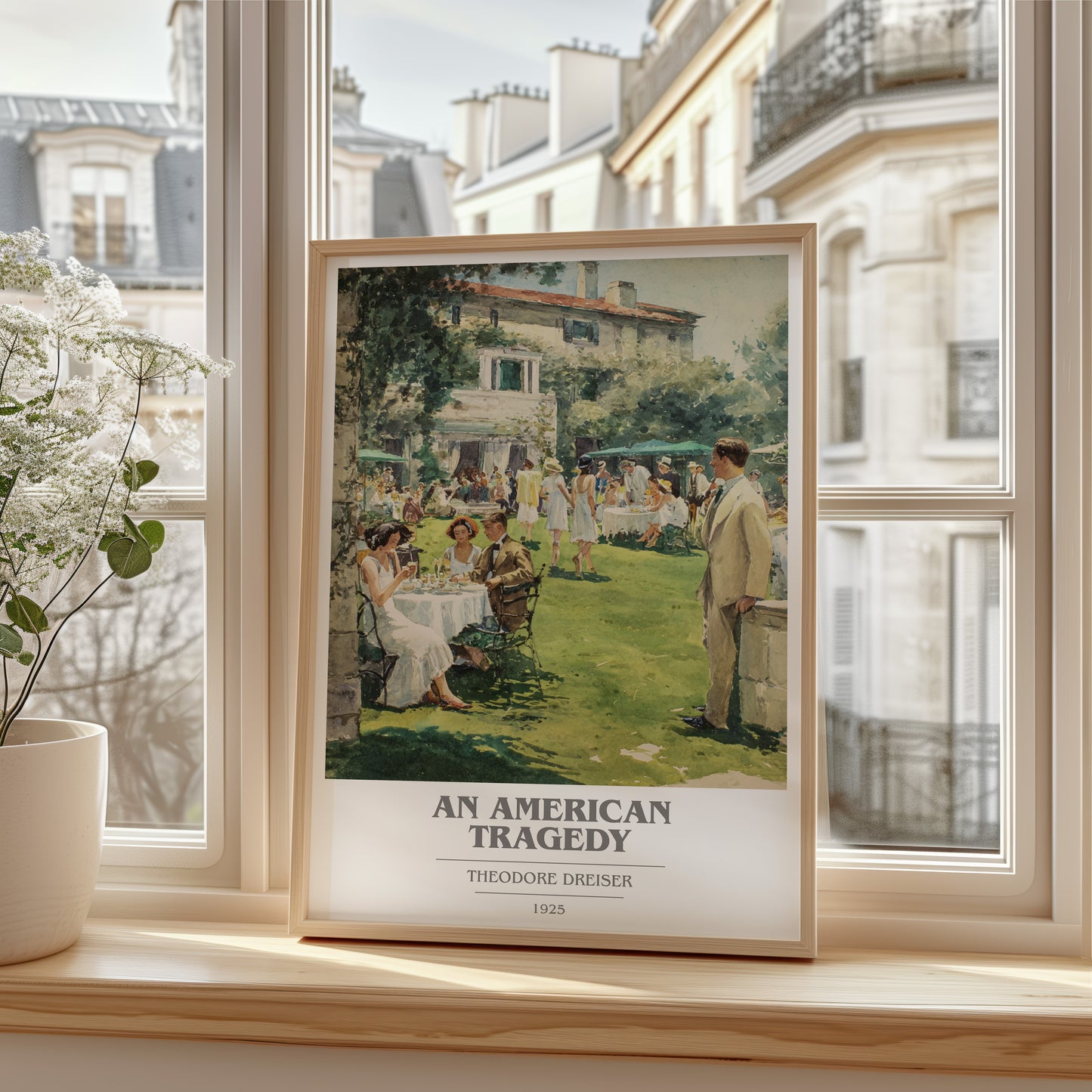 An American Tragedy book cover poster colour and style options – Theodore Dreiser book art