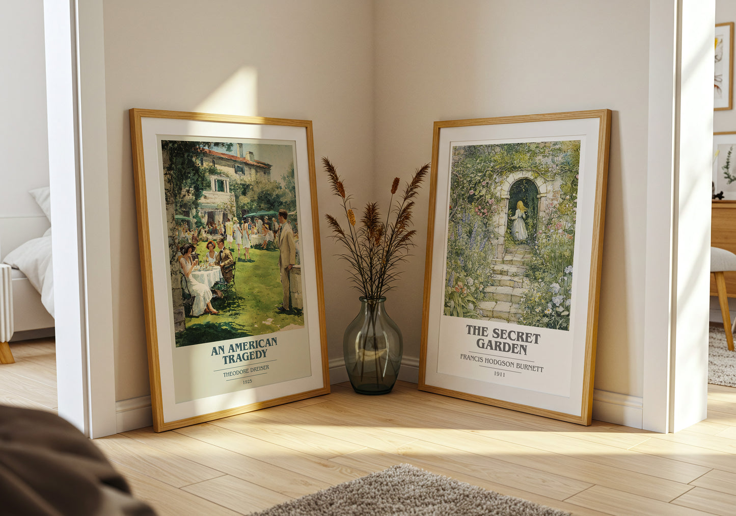 An American Tragedy book cover book poster framed on wall – classic literature wall art