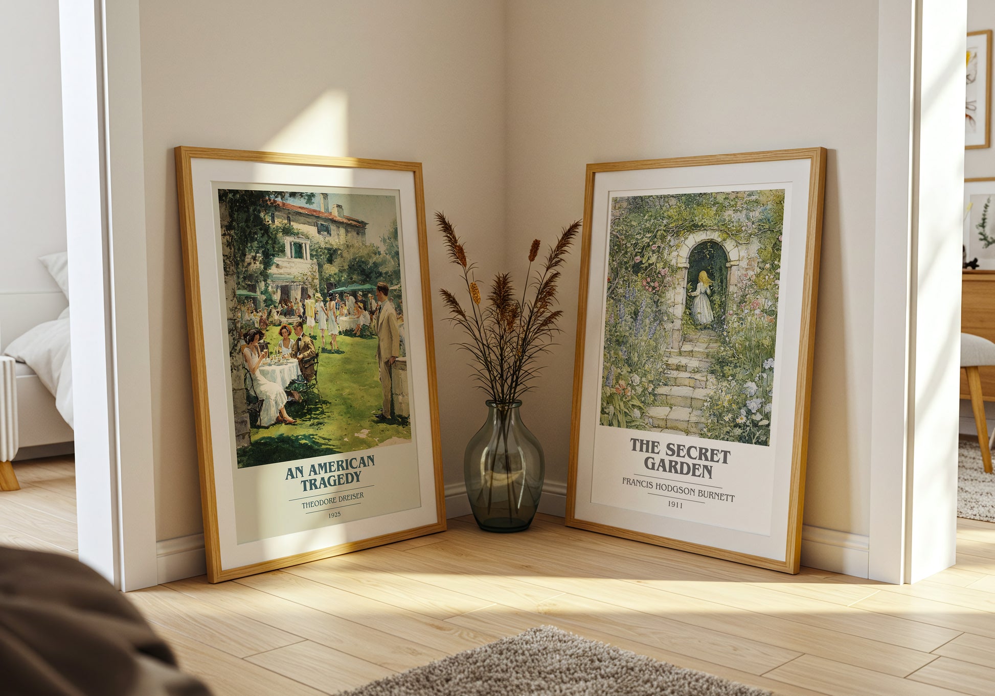An American Tragedy book cover book poster framed on wall – classic literature wall art