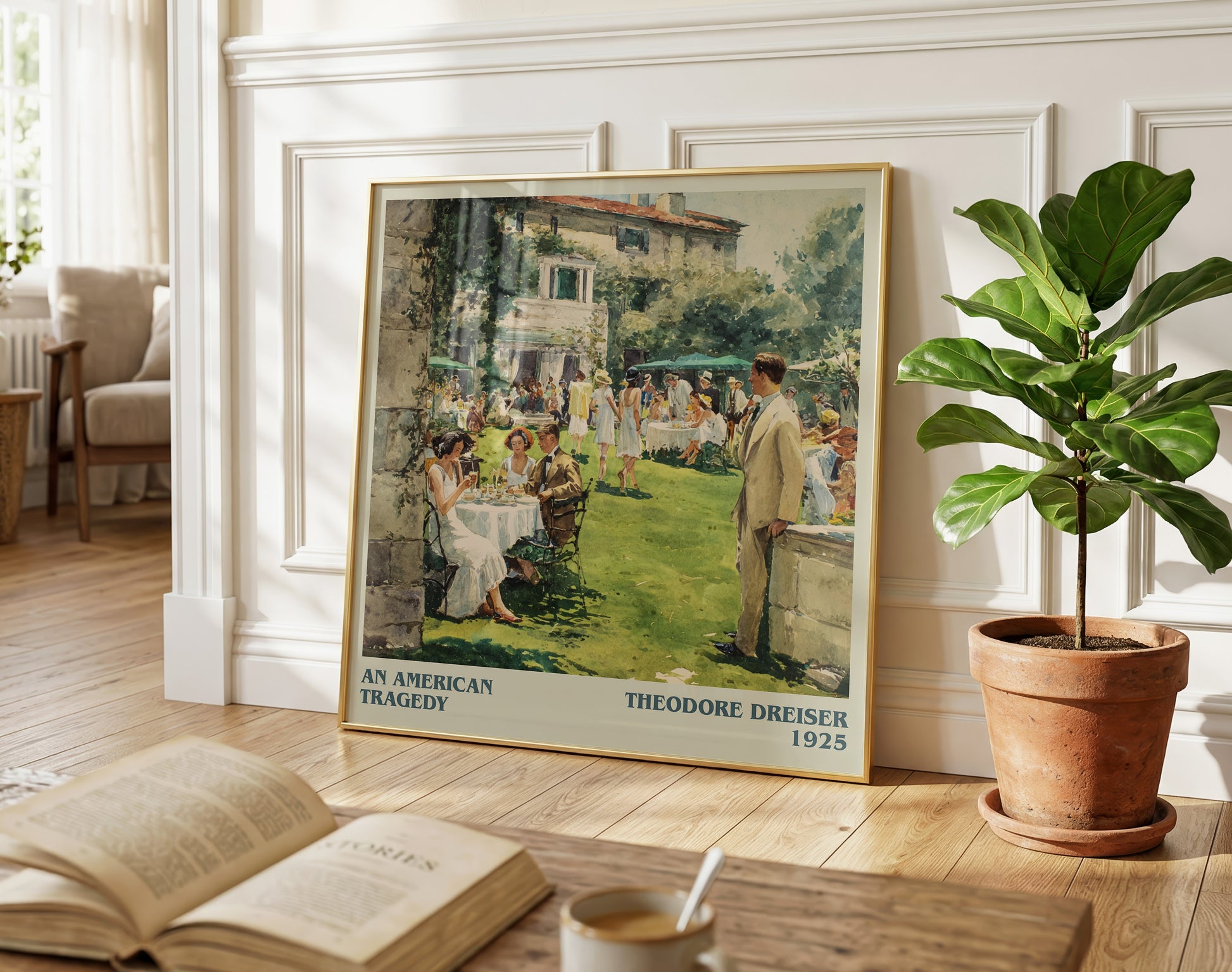 An American Tragedy literary poster paired in gallery wall – literary art prints