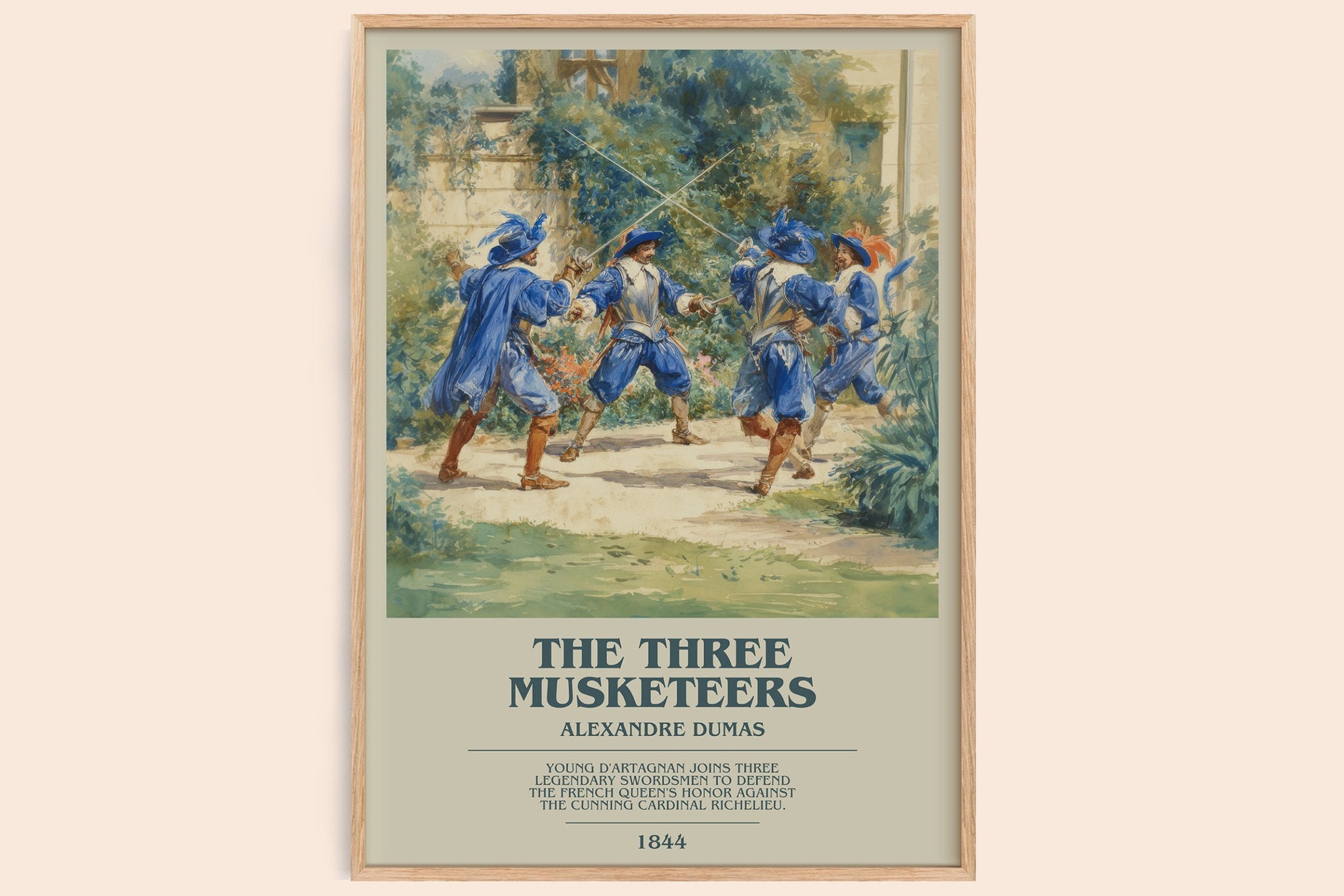 The Three Musketeers Bookish Wall Art by Alexandre Dumas