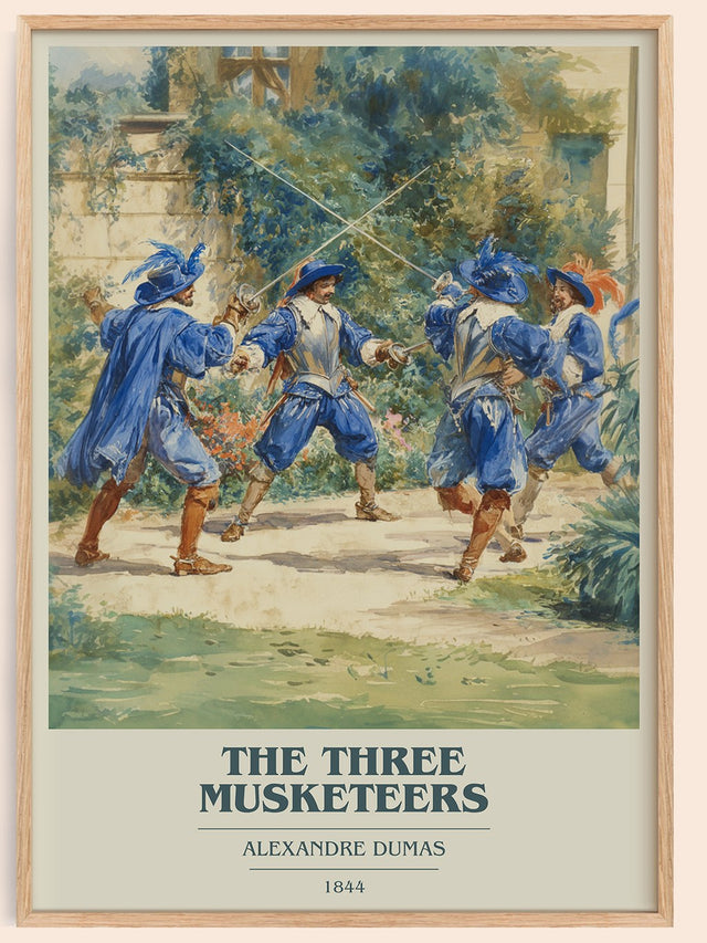 The Three Musketeers Book Cover Poster by Alexandre Dumas