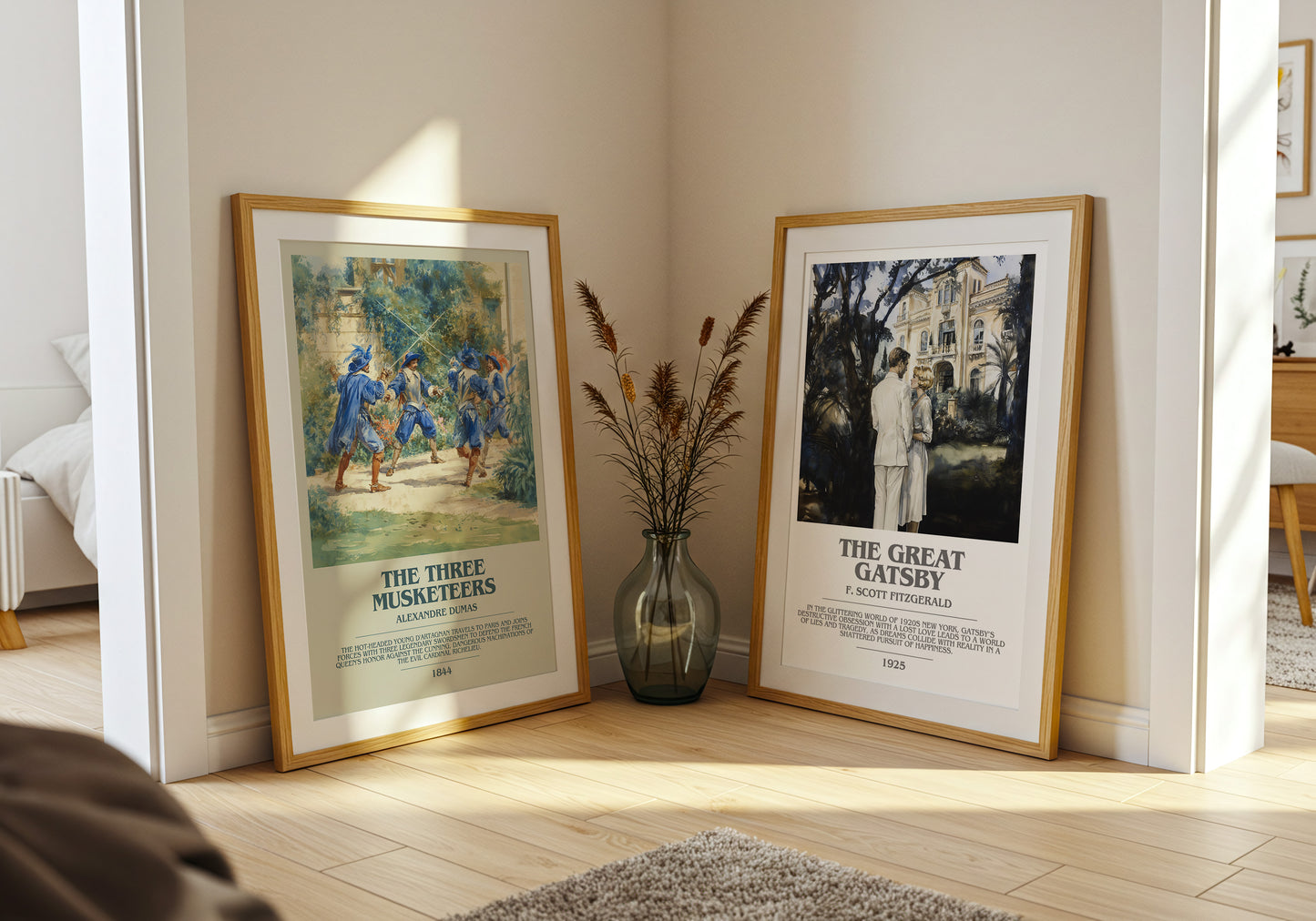 The Three Musketeers bookish book poster framed on wall – adventure wall art