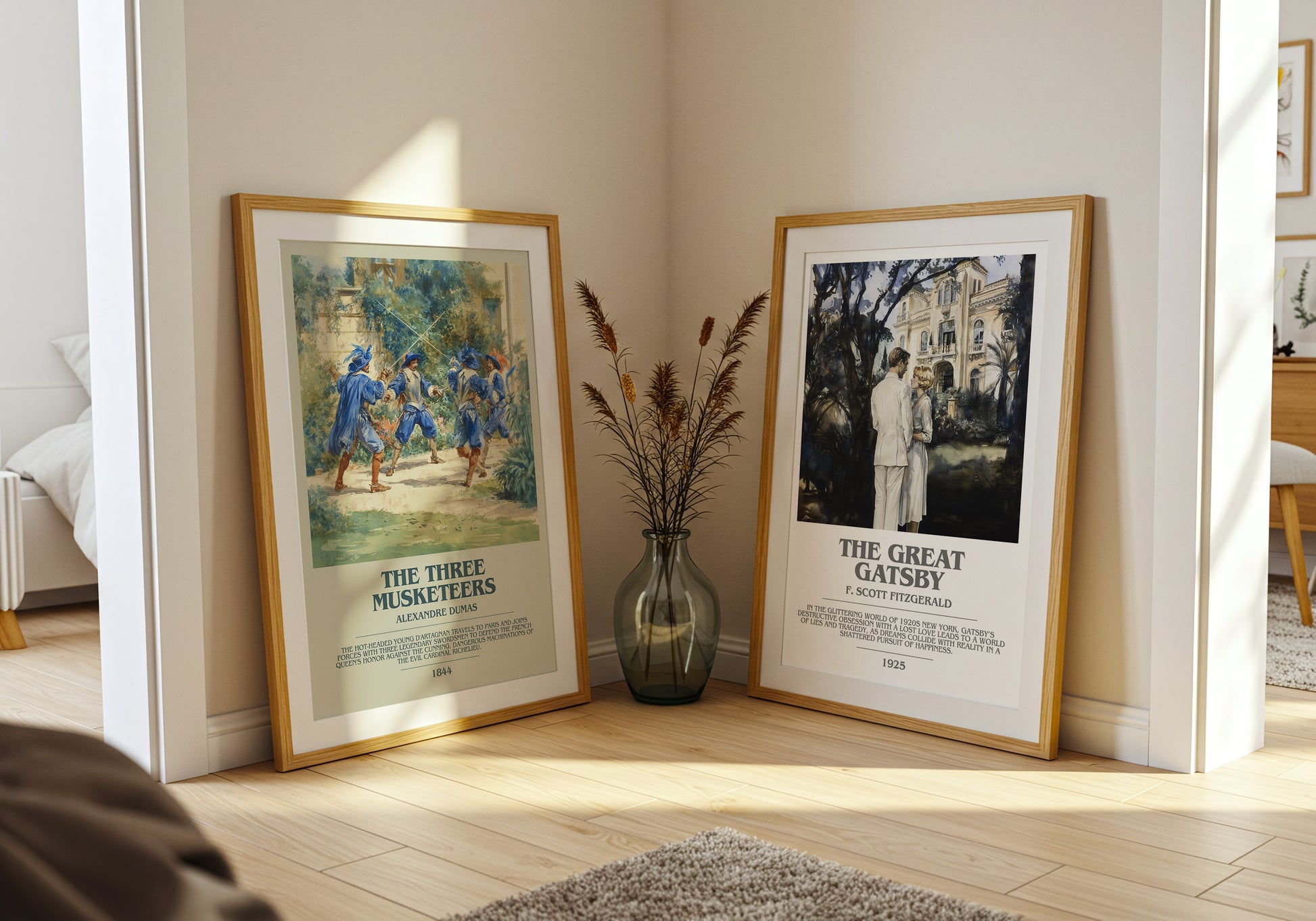 The Three Musketeers bookish book poster framed on wall – adventure wall art