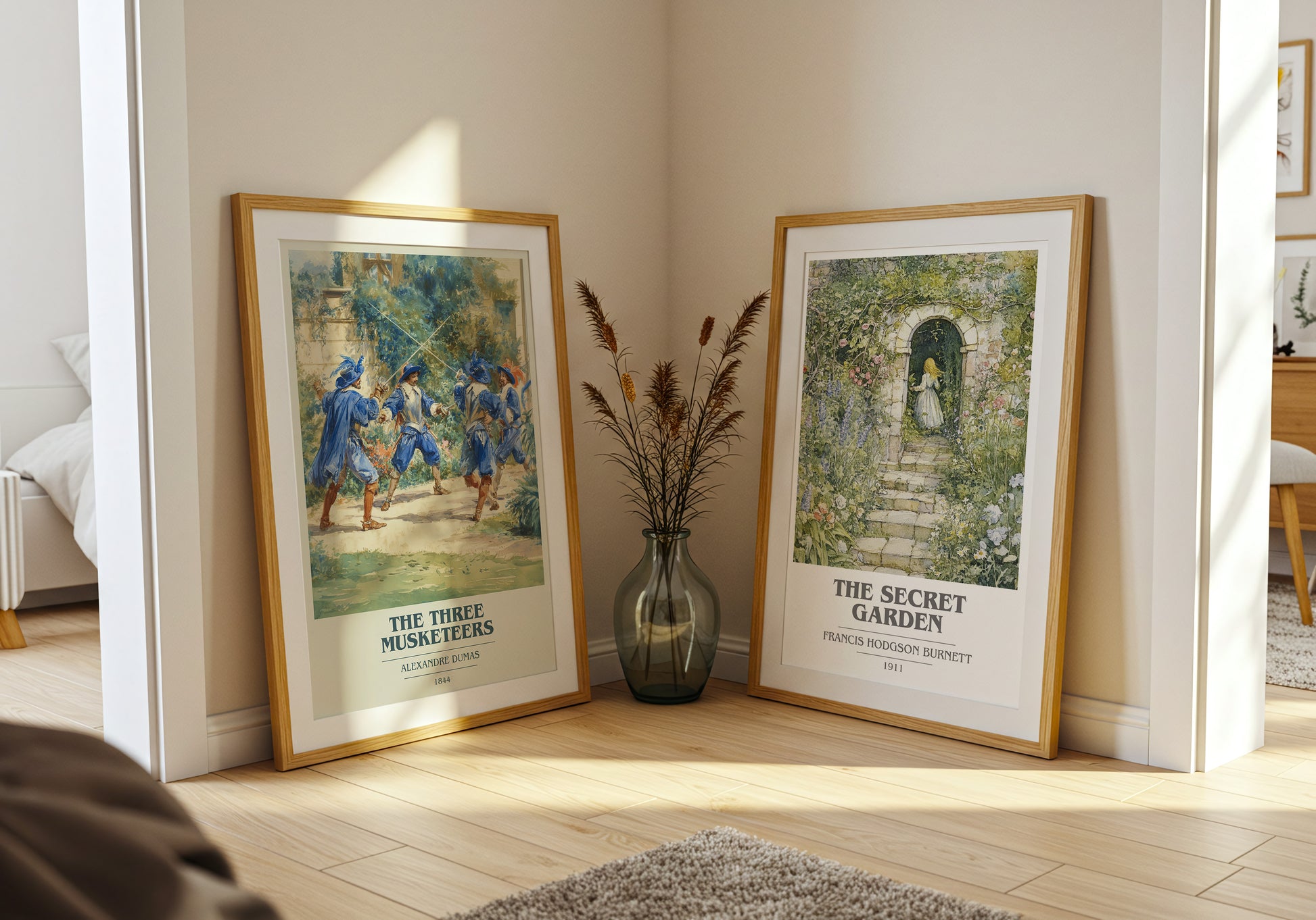 The Three Musketeers book cover book poster framed on wall – adventure wall art