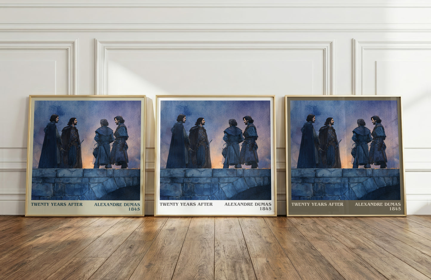 Twenty Years After literary print framed by window – literary home decor