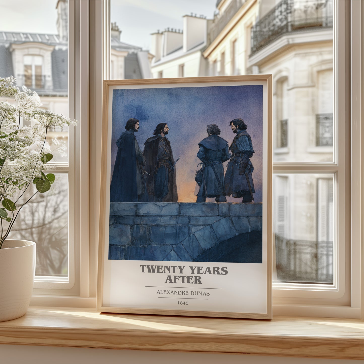 Twenty Years After book cover poster colour and style options – Alexandre Dumas book art