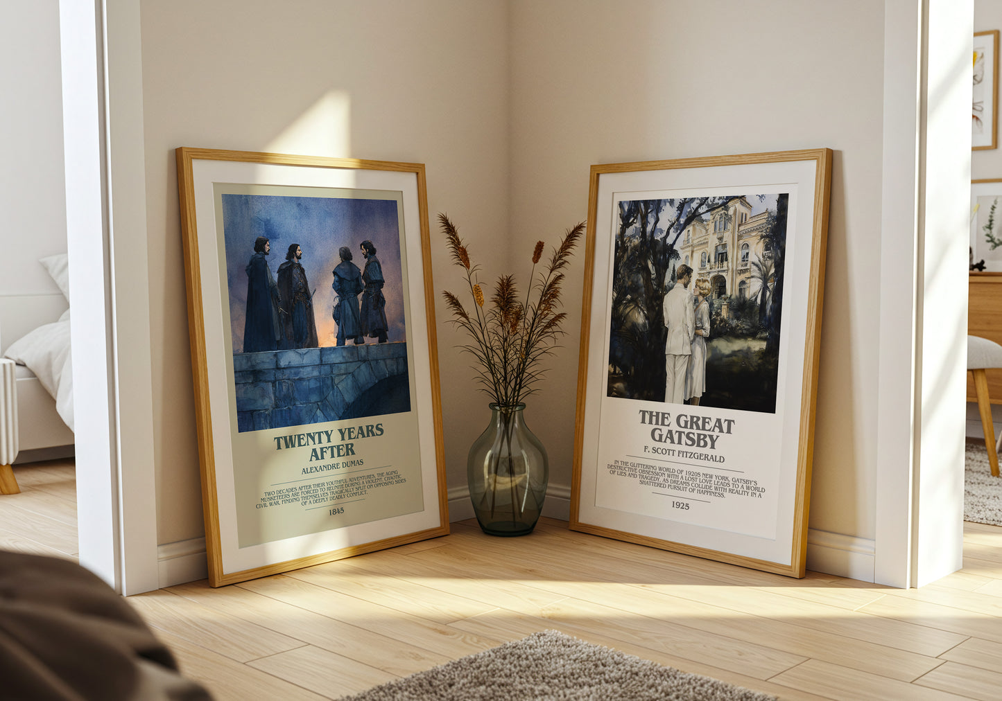 Twenty Years After bookish book poster framed on wall – adventure wall art