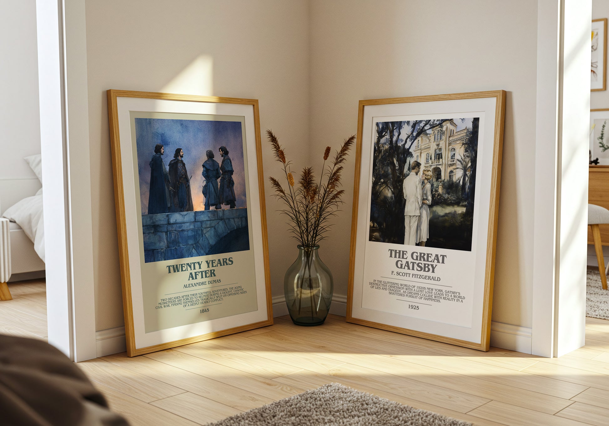 Twenty Years After bookish book poster framed on wall – adventure wall art