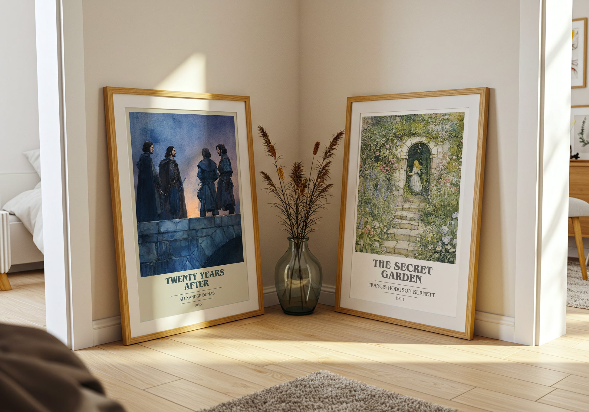 Twenty Years After book cover book poster framed on wall – adventure wall art