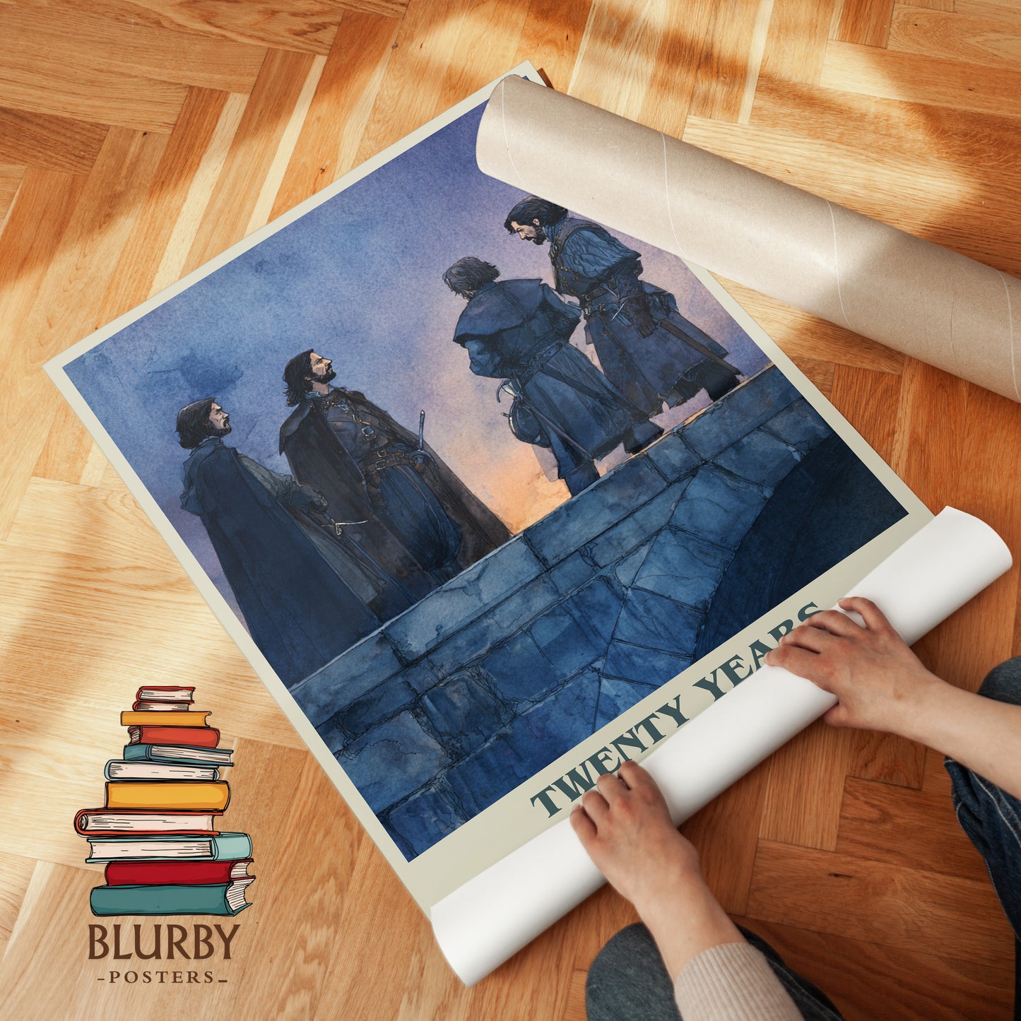 Twenty Years After book cover print on bookshelf – Alexandre Dumas fan gift