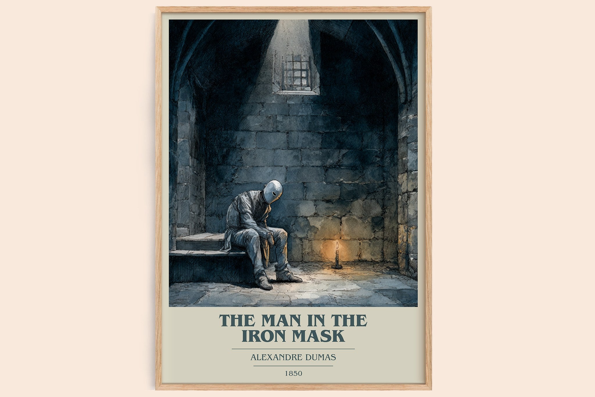 The Man in the Iron Mask Book Cover Poster by Alexandre Dumas