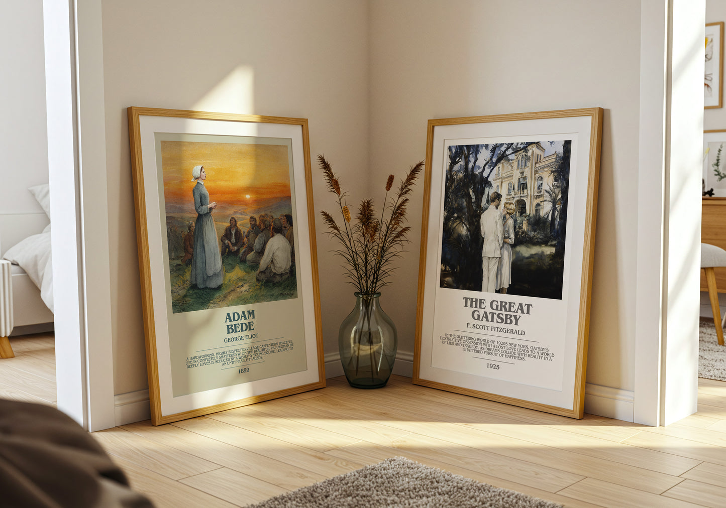 Adam Bede bookish book poster framed on wall – classic literature wall art