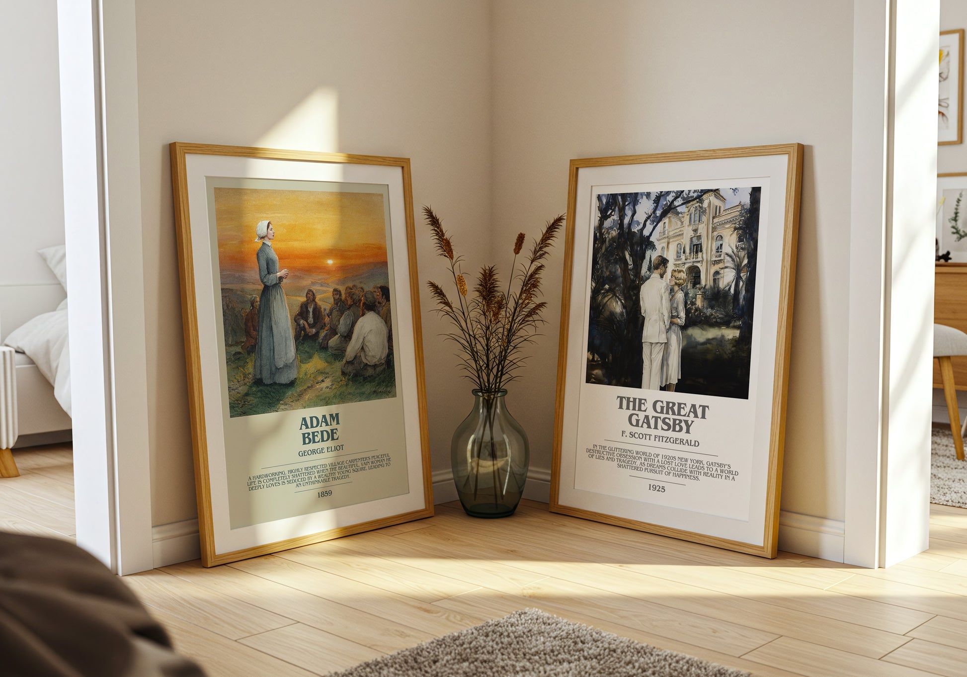 Adam Bede bookish book poster framed on wall – classic literature wall art