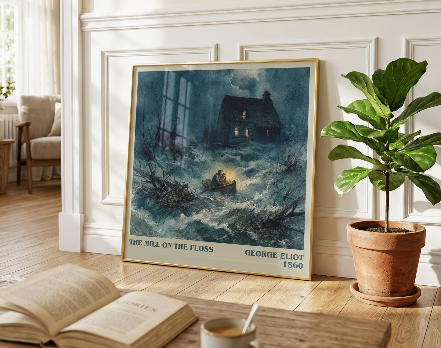 The Mill On The Floss literary poster paired in gallery wall – literary art prints