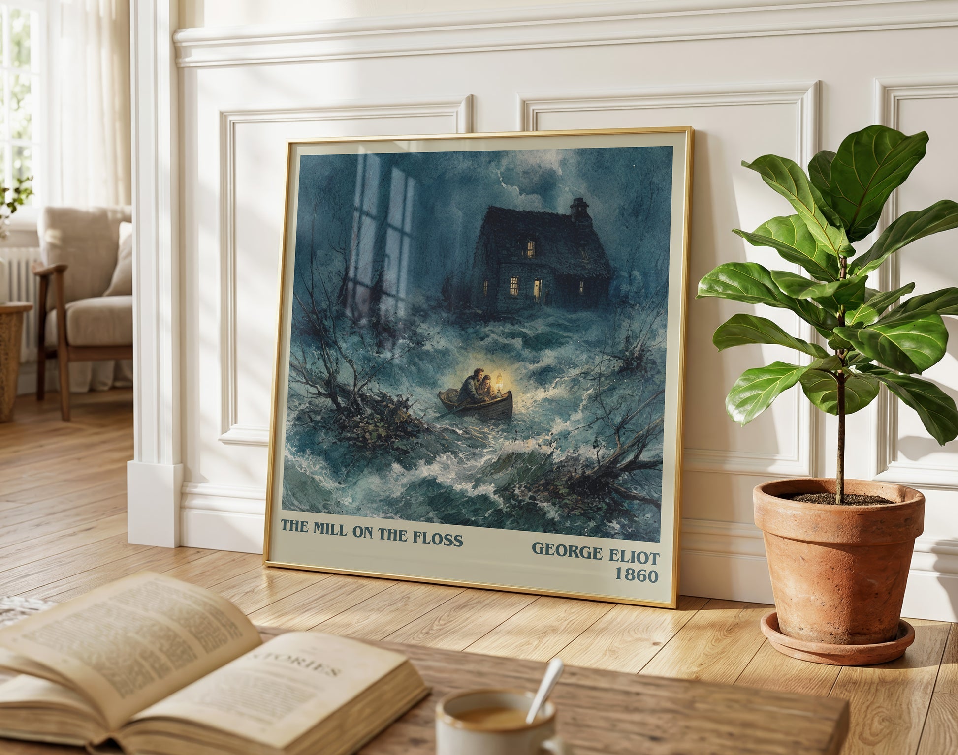 The Mill On The Floss literary poster paired in gallery wall – literary art prints