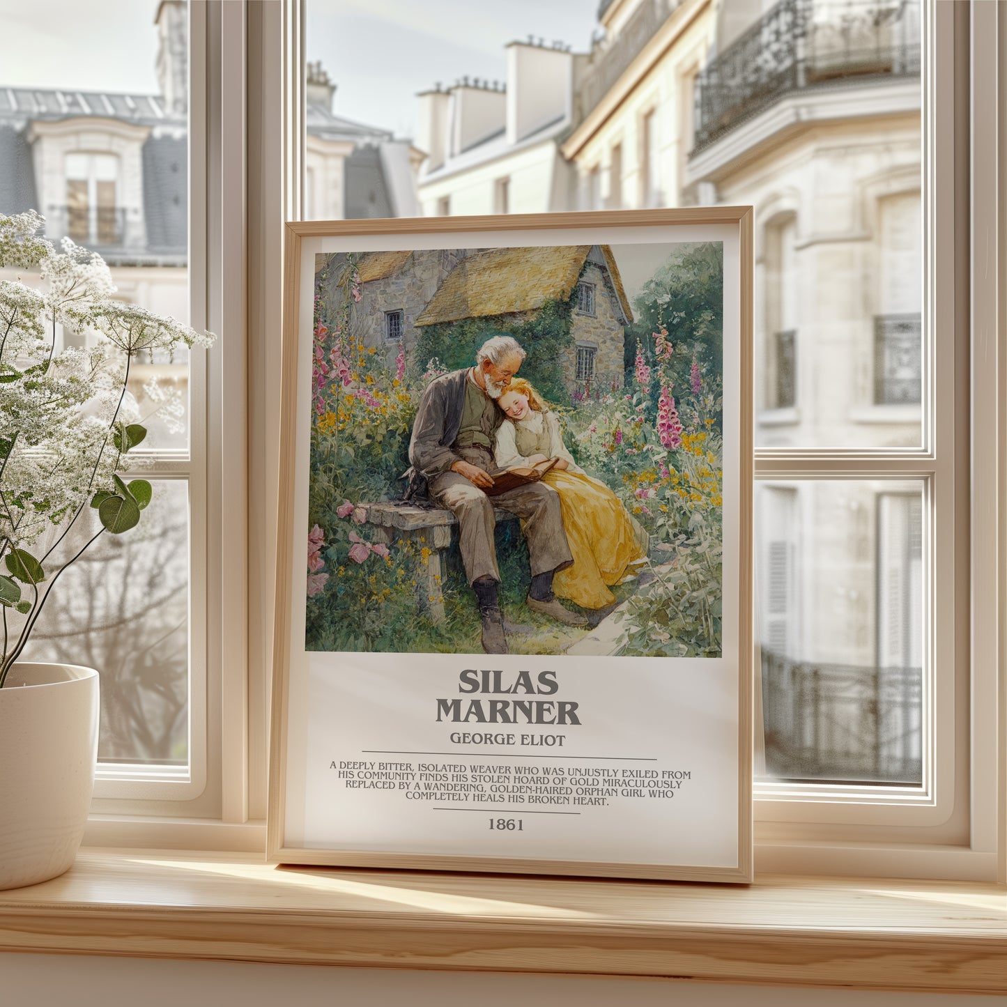 Silas Marner bookish poster colour and style options – George Eliot book art