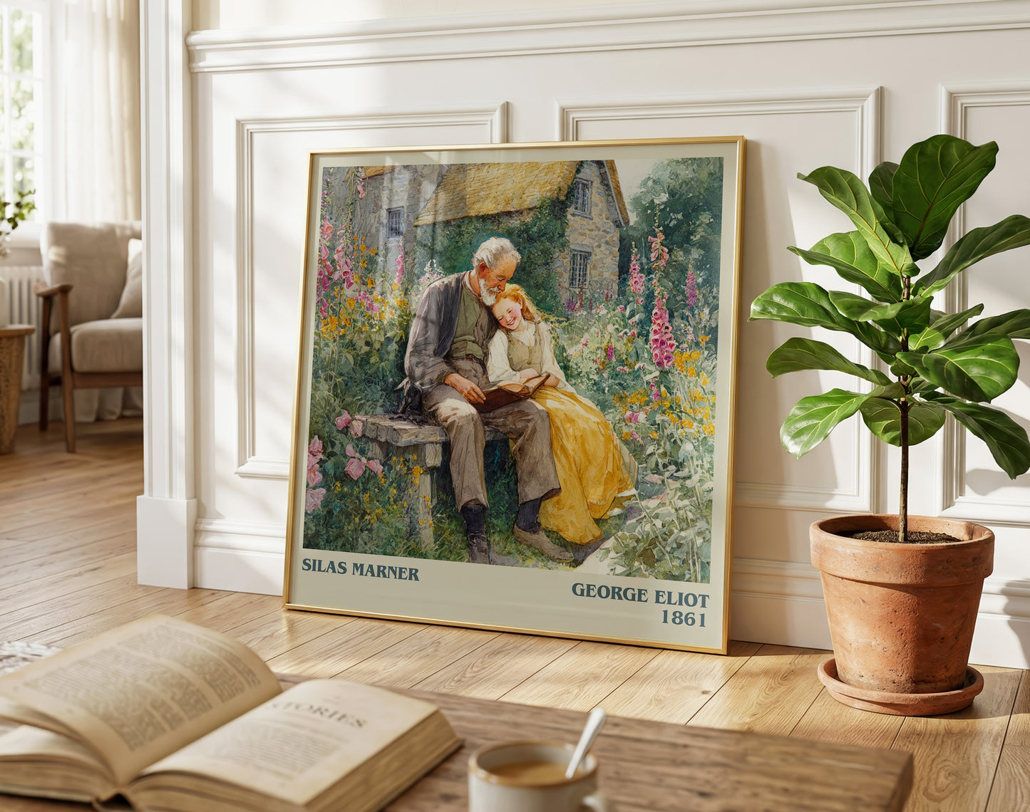 Silas Marner literary poster paired in gallery wall – literary art prints