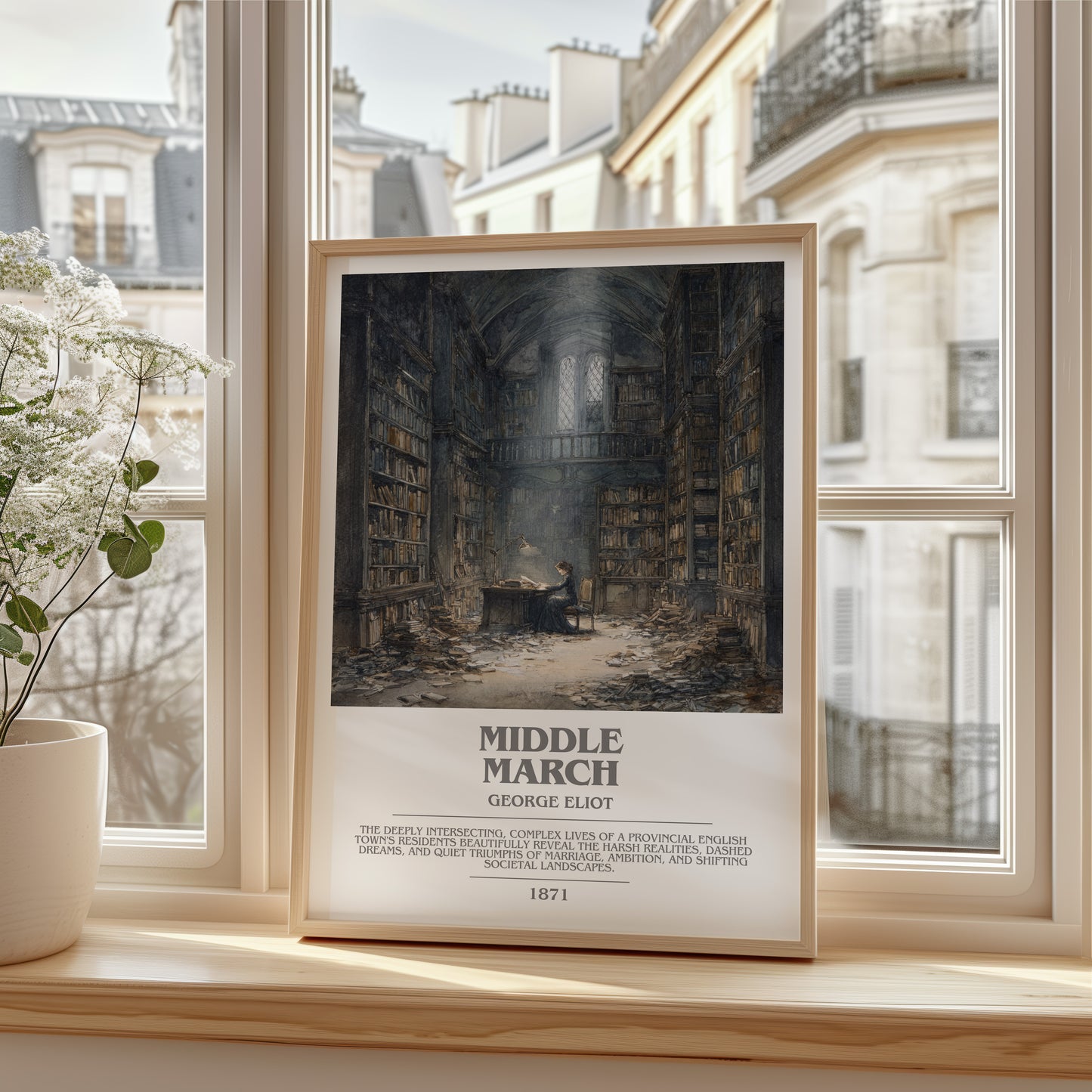 Middlemarch bookish poster colour and style options – George Eliot book art