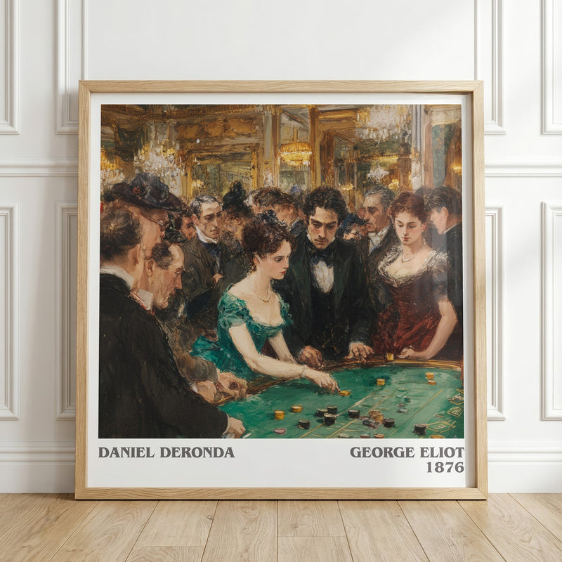 Daniel Deronda literary print in frame leaning in hallway – classic literature wall art