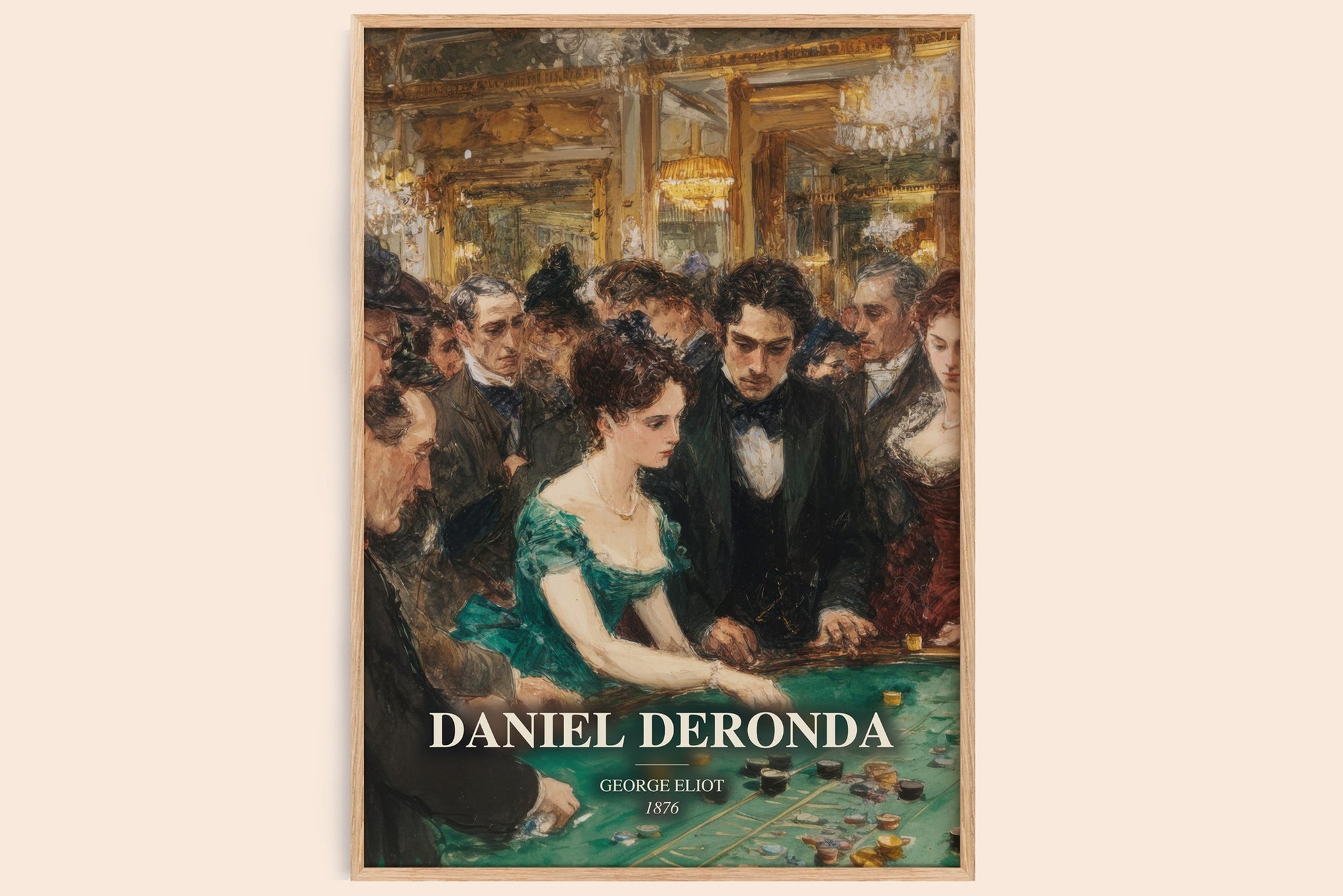 Daniel Deronda watercolour book poster by George Eliot – framed literary art print
