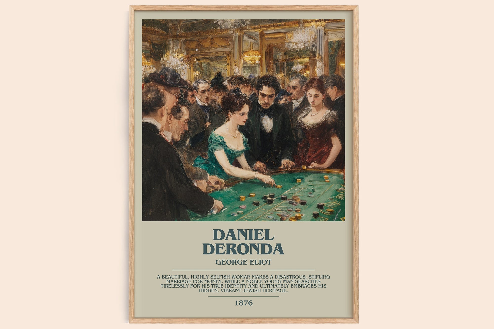 Daniel Deronda bookish book poster by George Eliot – framed literary art print