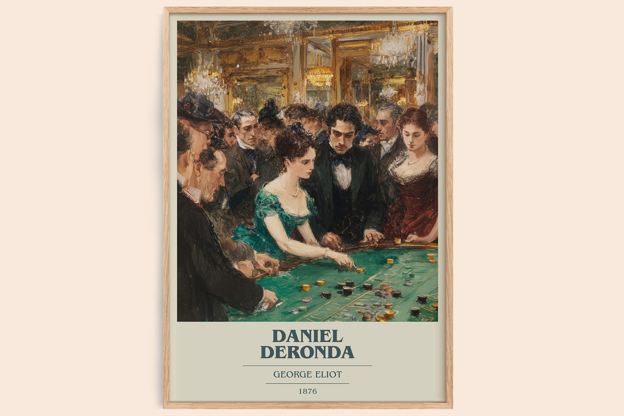 Daniel Deronda book cover book poster by George Eliot – framed literary art print