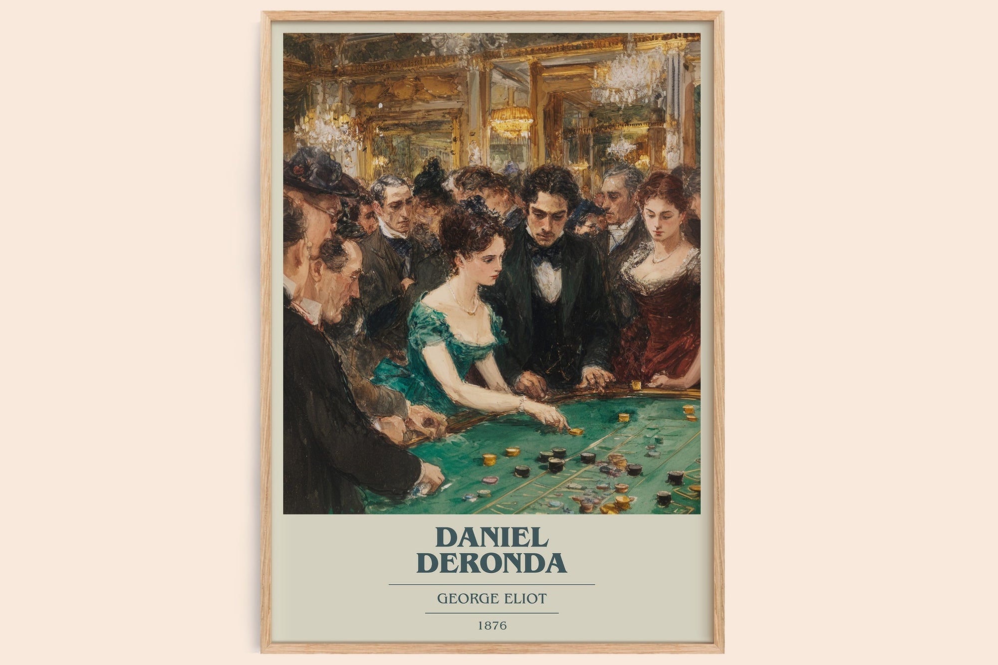Daniel Deronda book cover book poster by George Eliot – framed literary art print