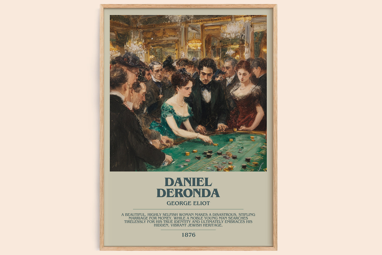 Daniel Deronda bookish book poster by George Eliot – framed literary art print