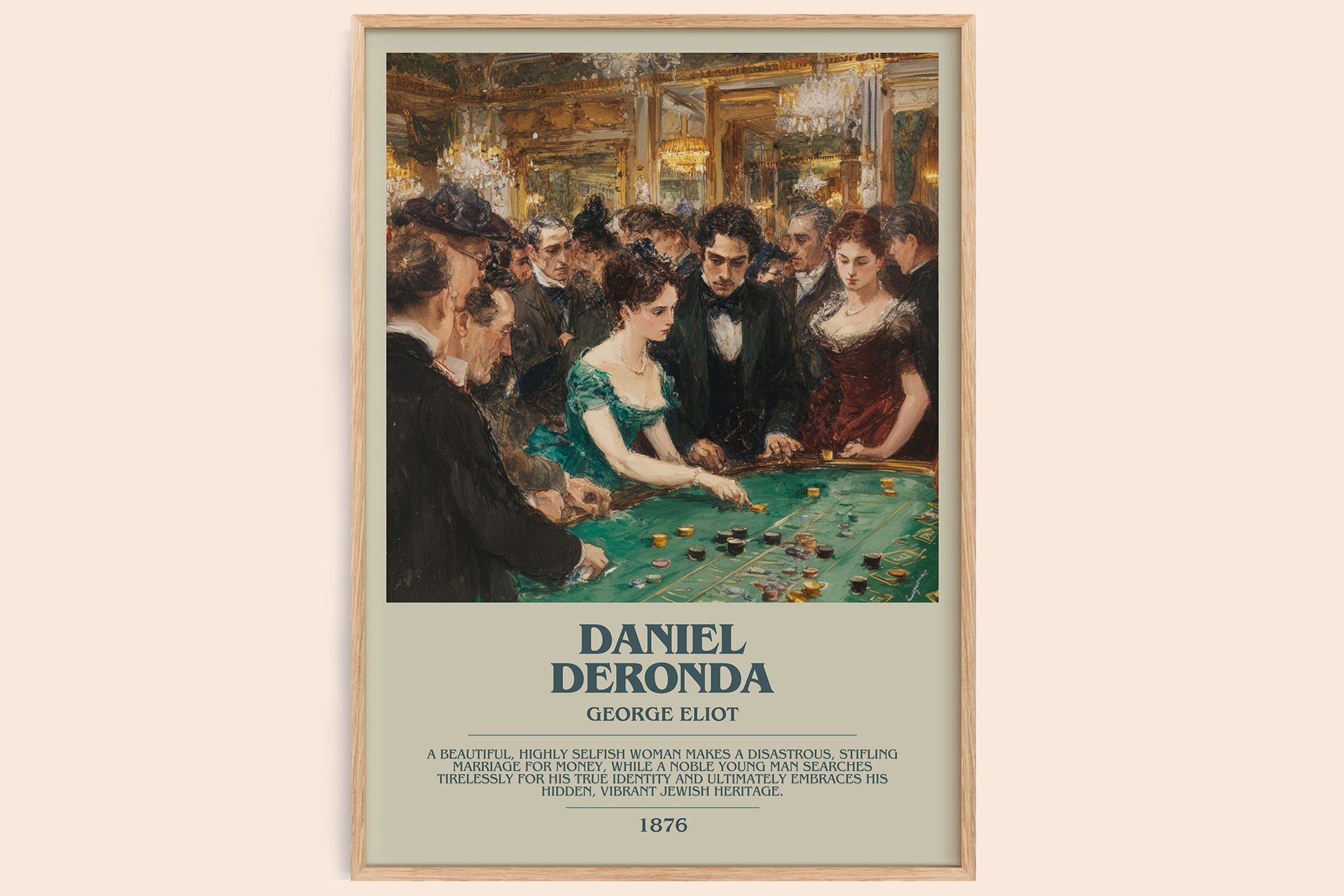 Daniel Deronda bookish book poster by George Eliot – framed literary art print