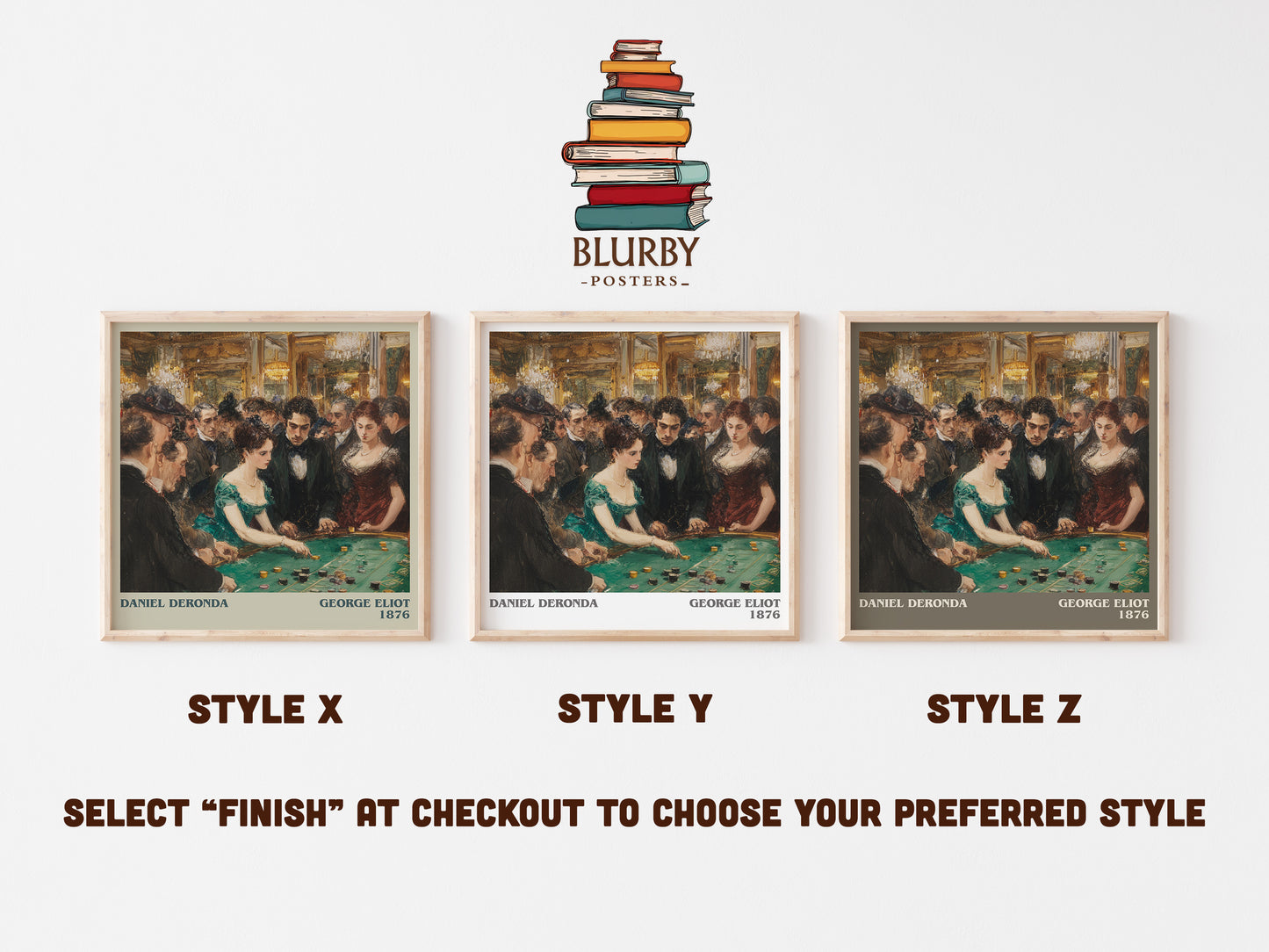 Daniel Deronda literary art print colour and style options – George Eliot book art