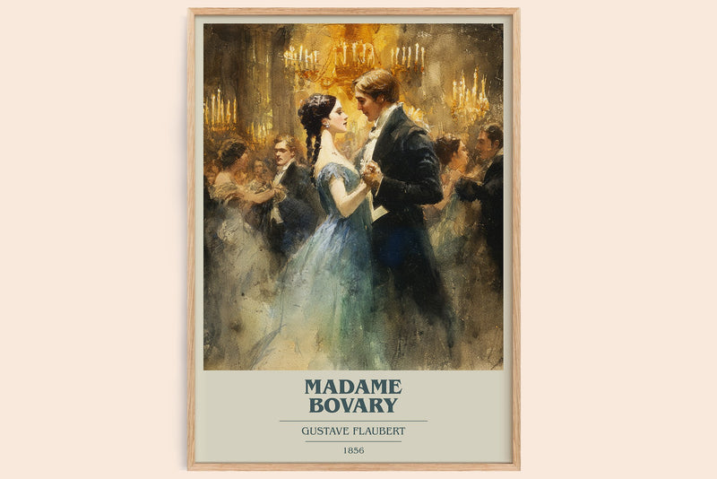 Madame Bovary Book Cover Poster by Gustave Flaubert (Modern Minimalist style)