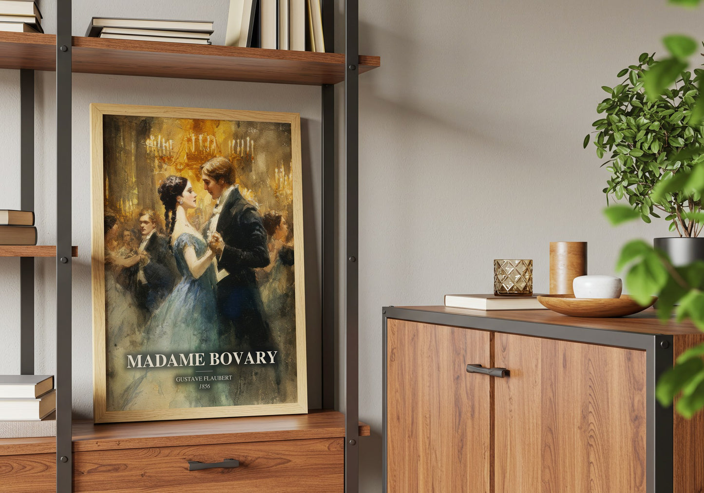 Madame Bovary book watercolour illustration paper finish options – matte satin gloss