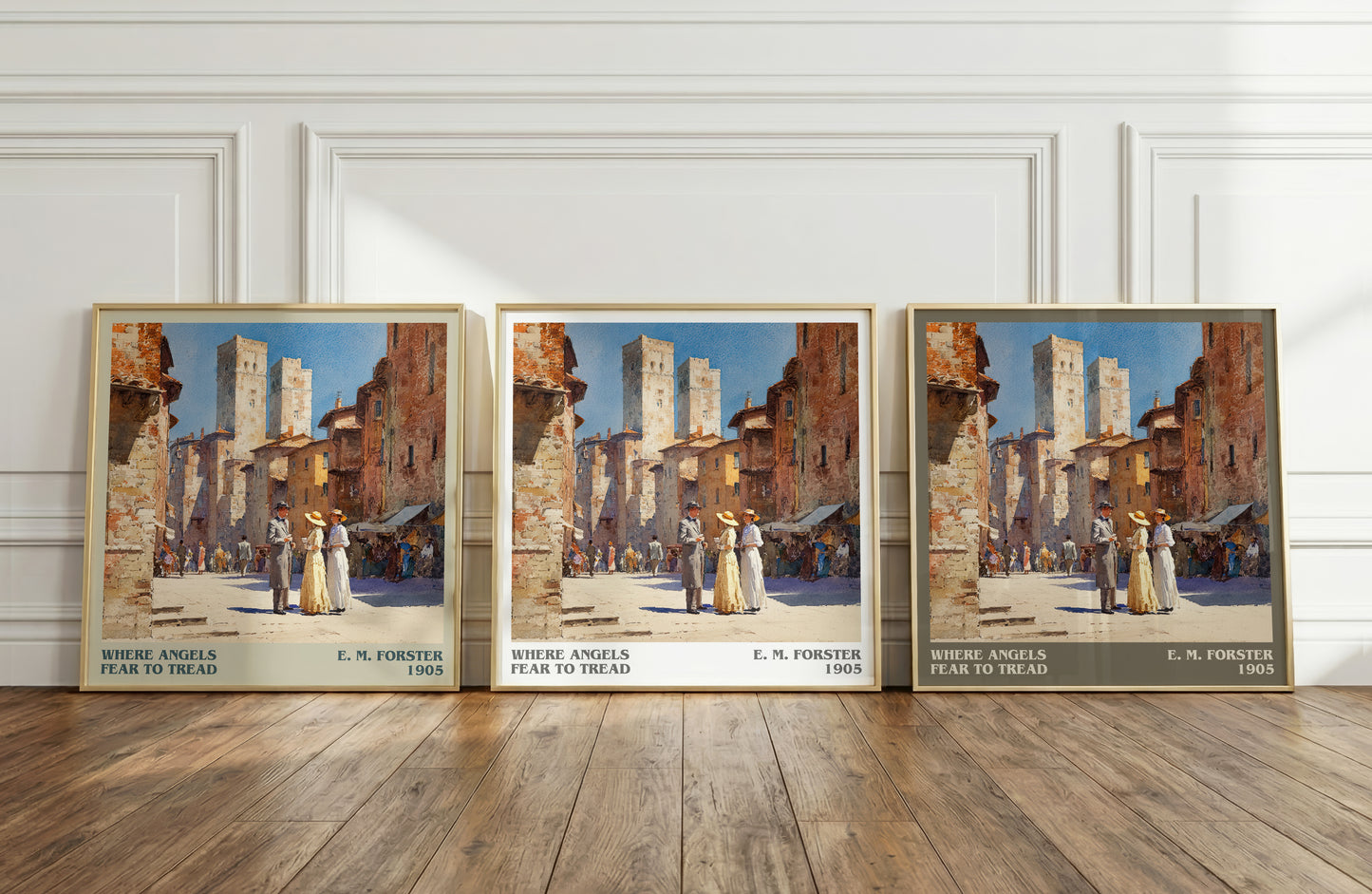 Where Angels Fear to Tread literary art print colour and style options – E. M. Forster book art