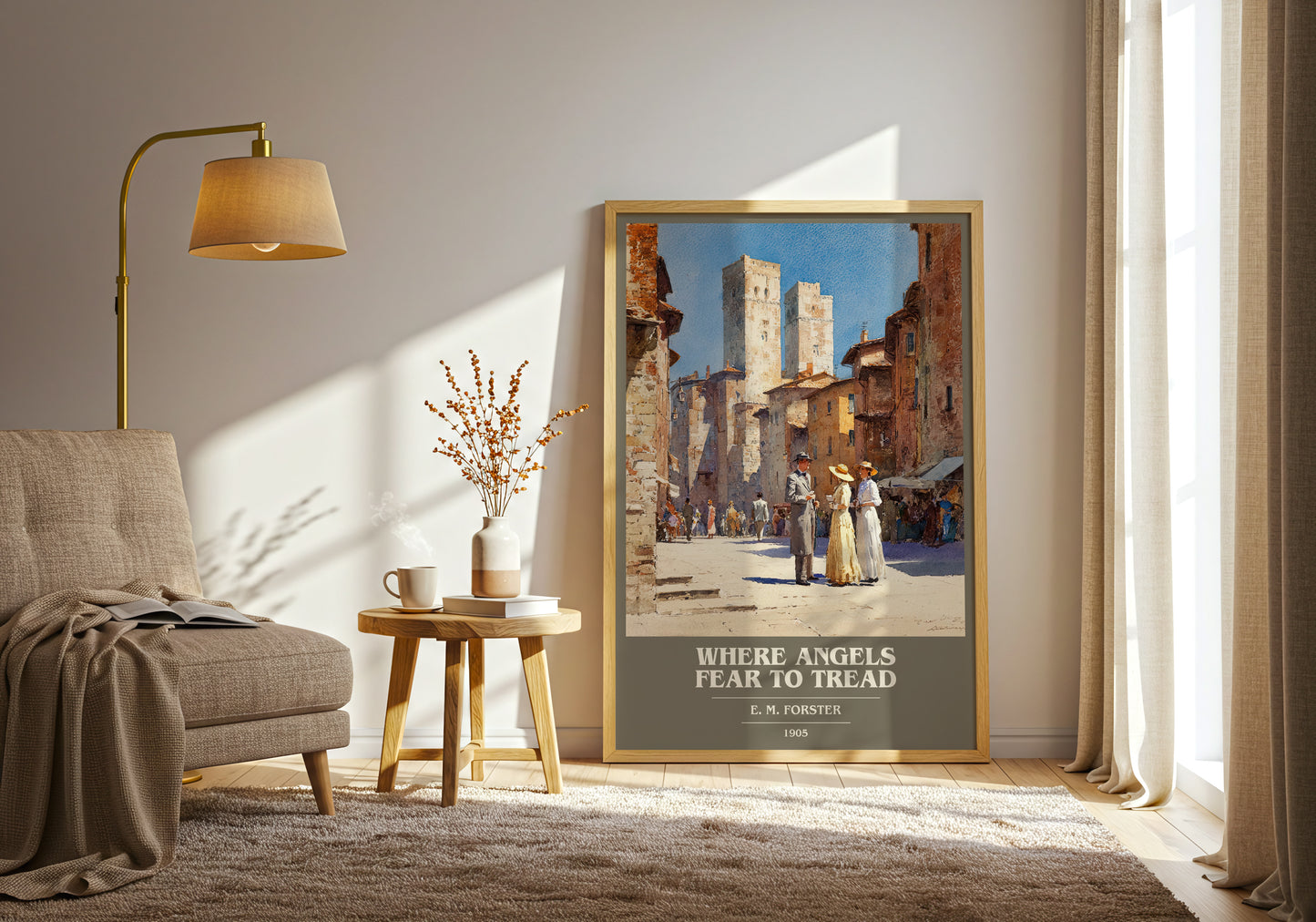 Where Angels Fear to Tread book cover print on bookshelf – E. M. Forster fan gift