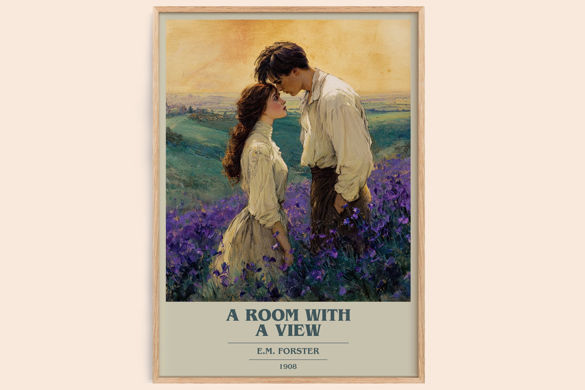 A Room With A View book cover book poster by E.M. Forster – framed literary art print