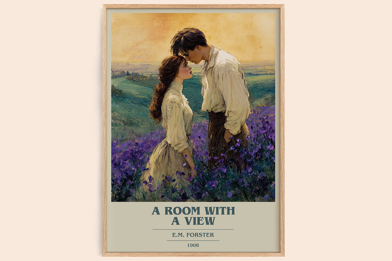A Room With A View Book Cover Poster by E.M. Forster (Modern Minimalist style)
